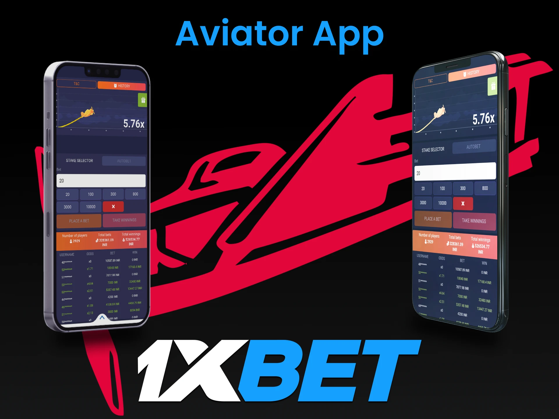 Use your smartphone to play Aviator from 1xBet.