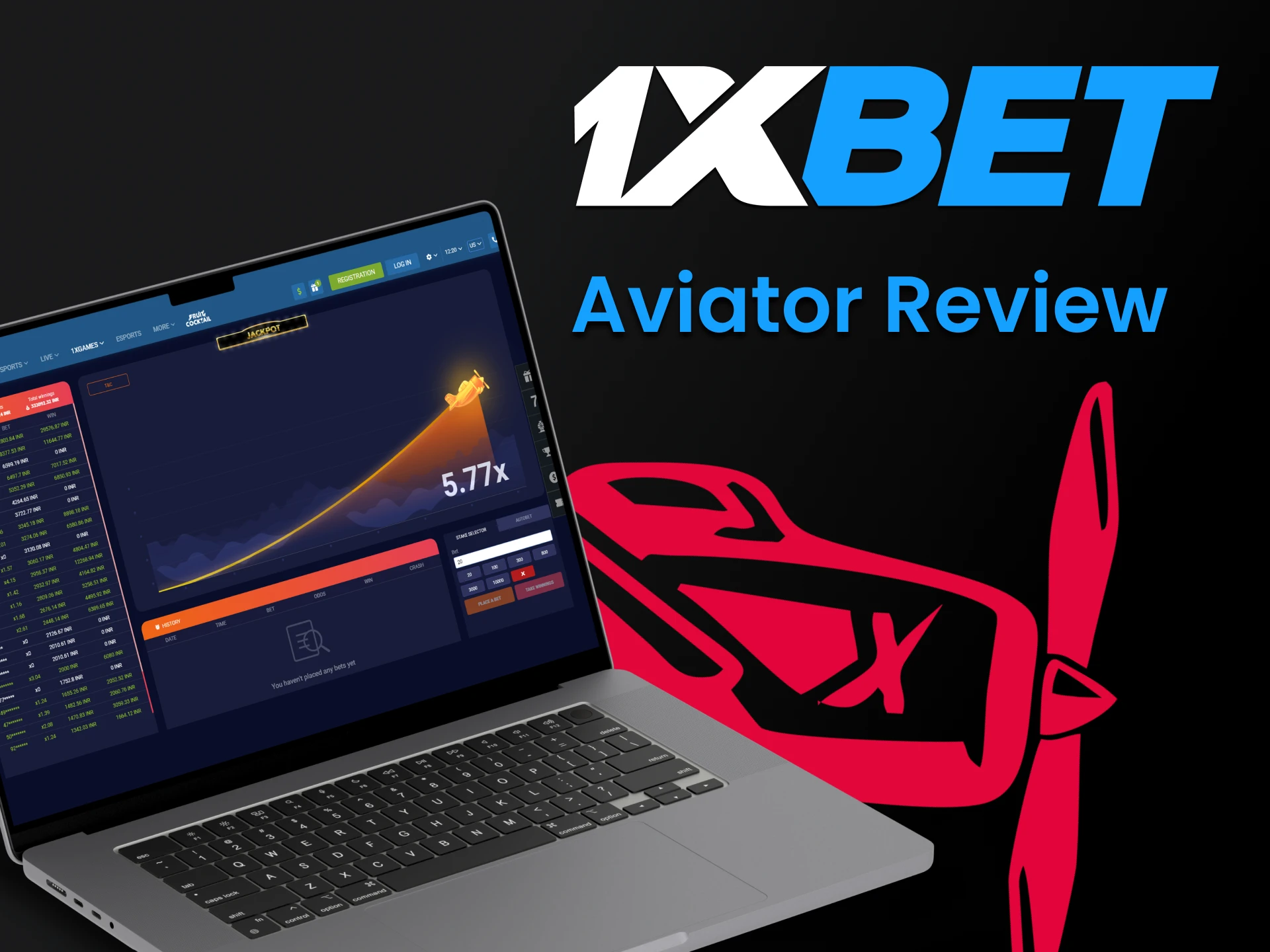 Joga o jogo Aviator na plataforma 1xBet.