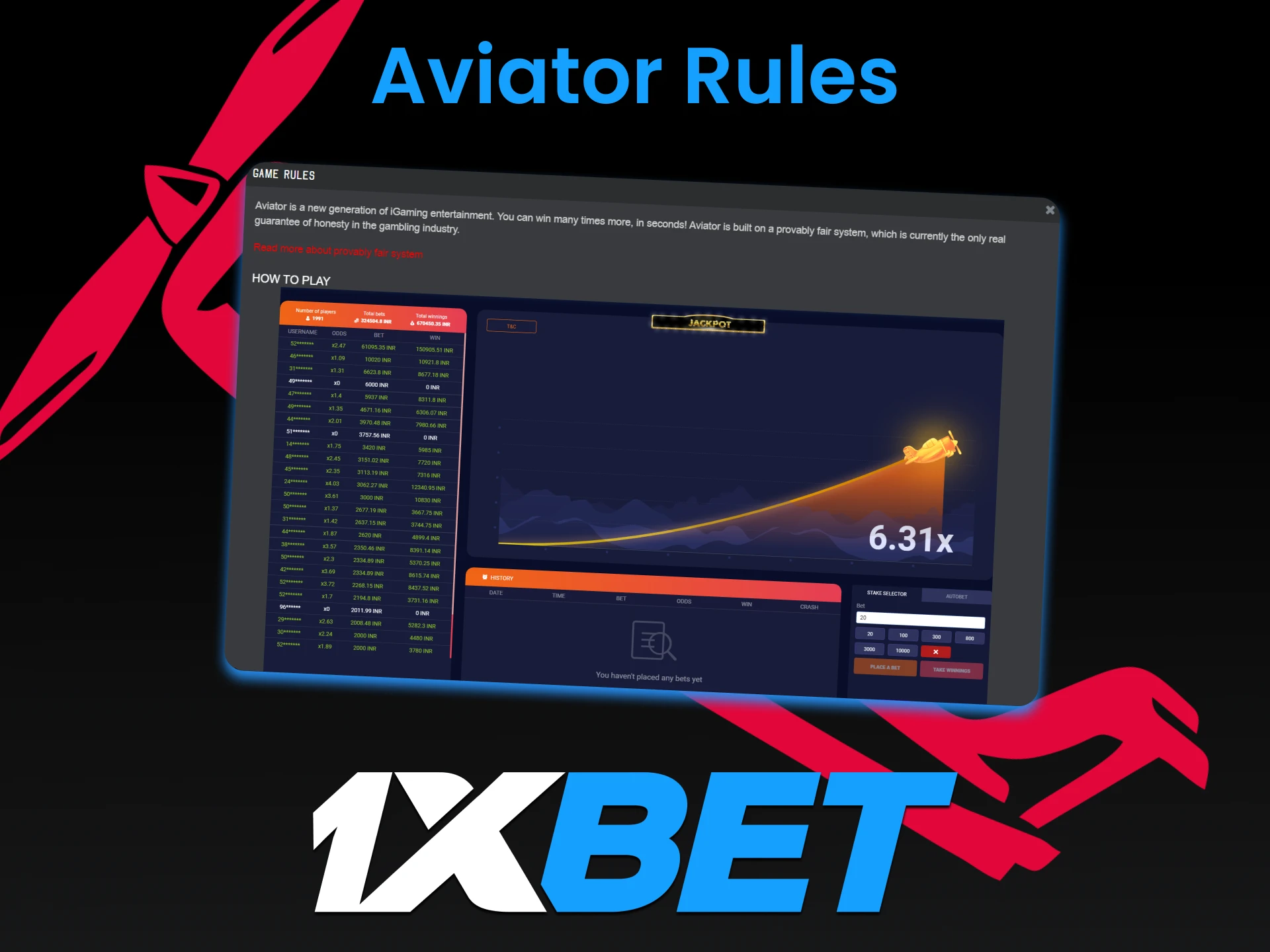 To win, learn the rules of the game in Aviator from 1xBet.