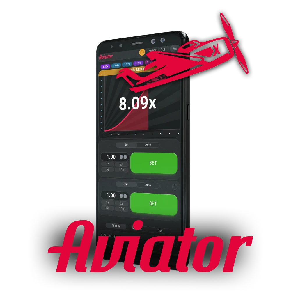 Grâce à l'application sur votre smartphone, vous pouvez également jouer au jeu Aviator.