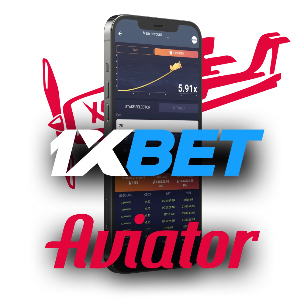 Install the 1xBet app to play Aviator.