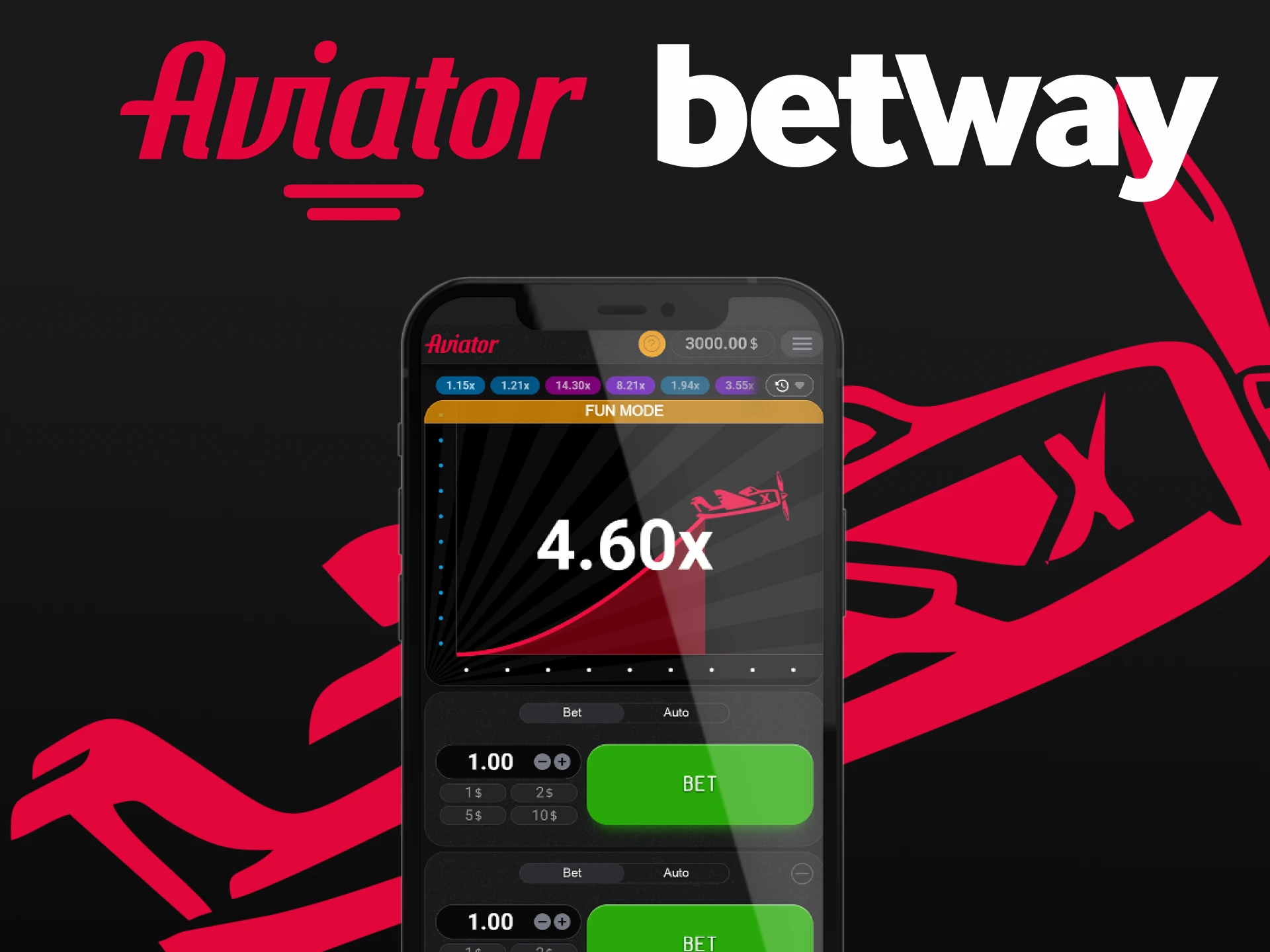 Para jogar Aviator, escolha o aplicativo Betway.