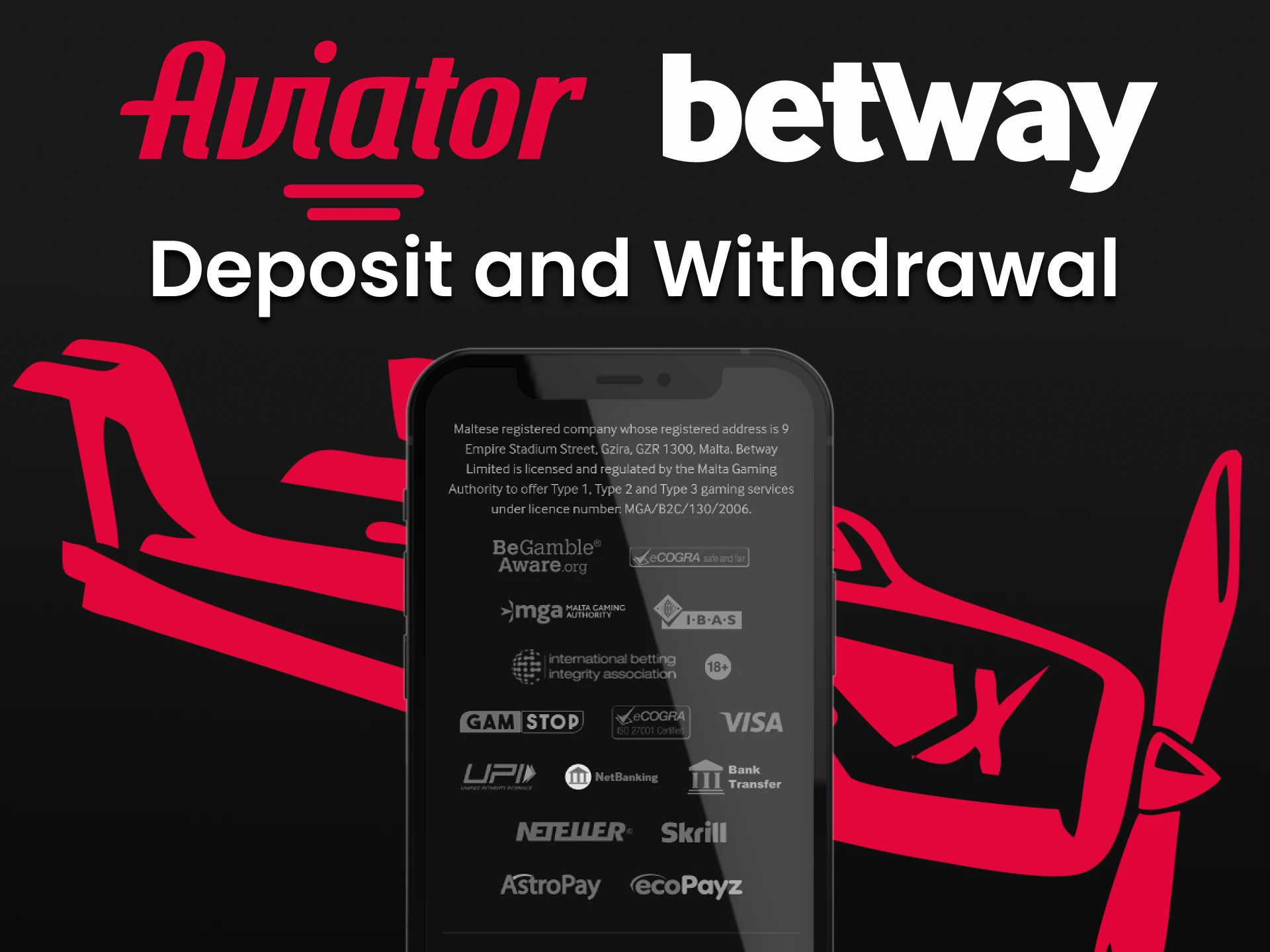 Carregue seu depósito para jogar no Aviator da Betway.