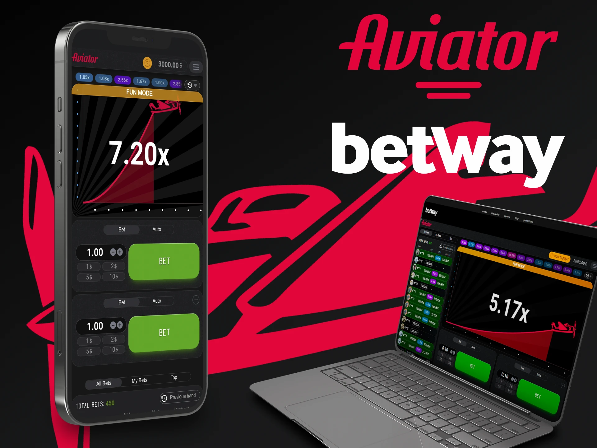 Você pode jogar no Aviator tanto no site quanto no aplicativo Betway.