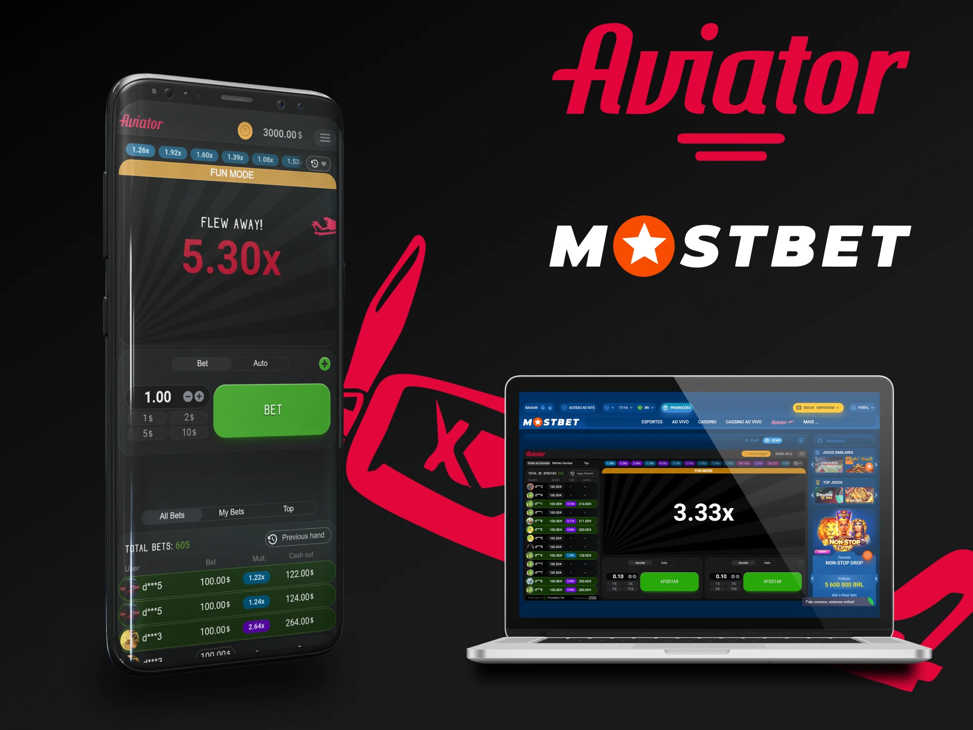 Play Aviator using the Mostbet app on your phone.