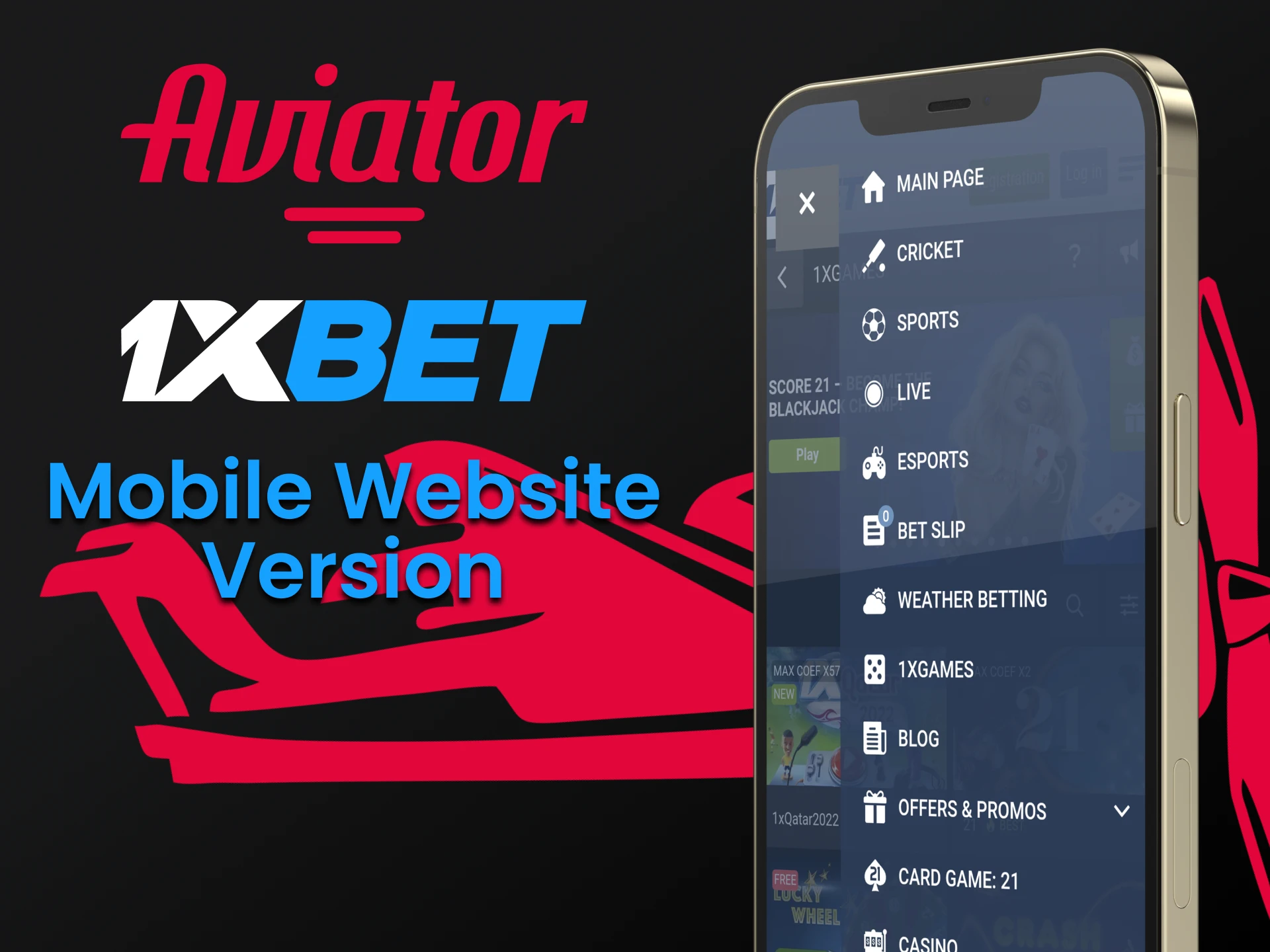 You can use your smartphone to play Aviator at 1xbet.