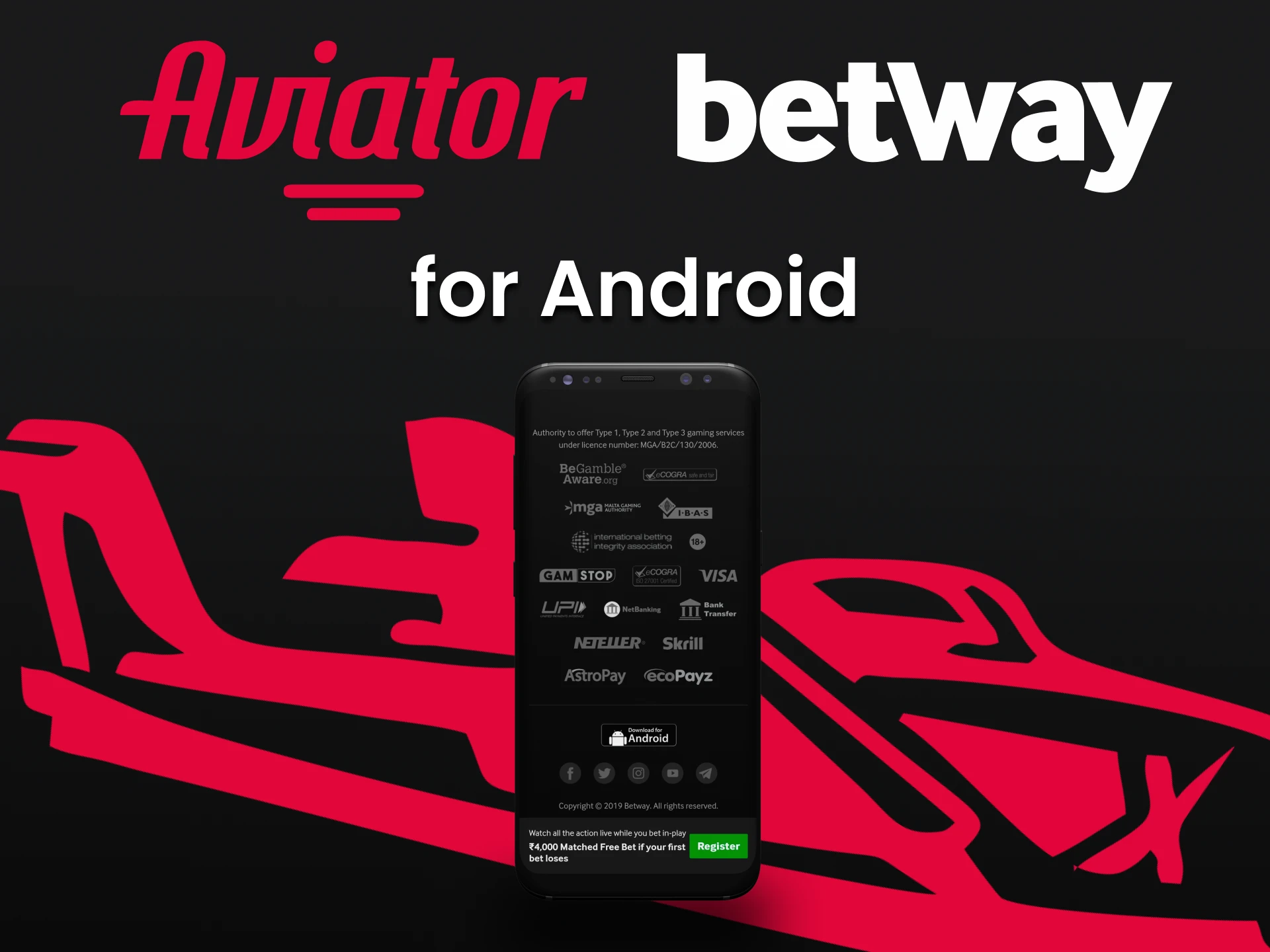 Baixe o aplicativo para Android da Betway.