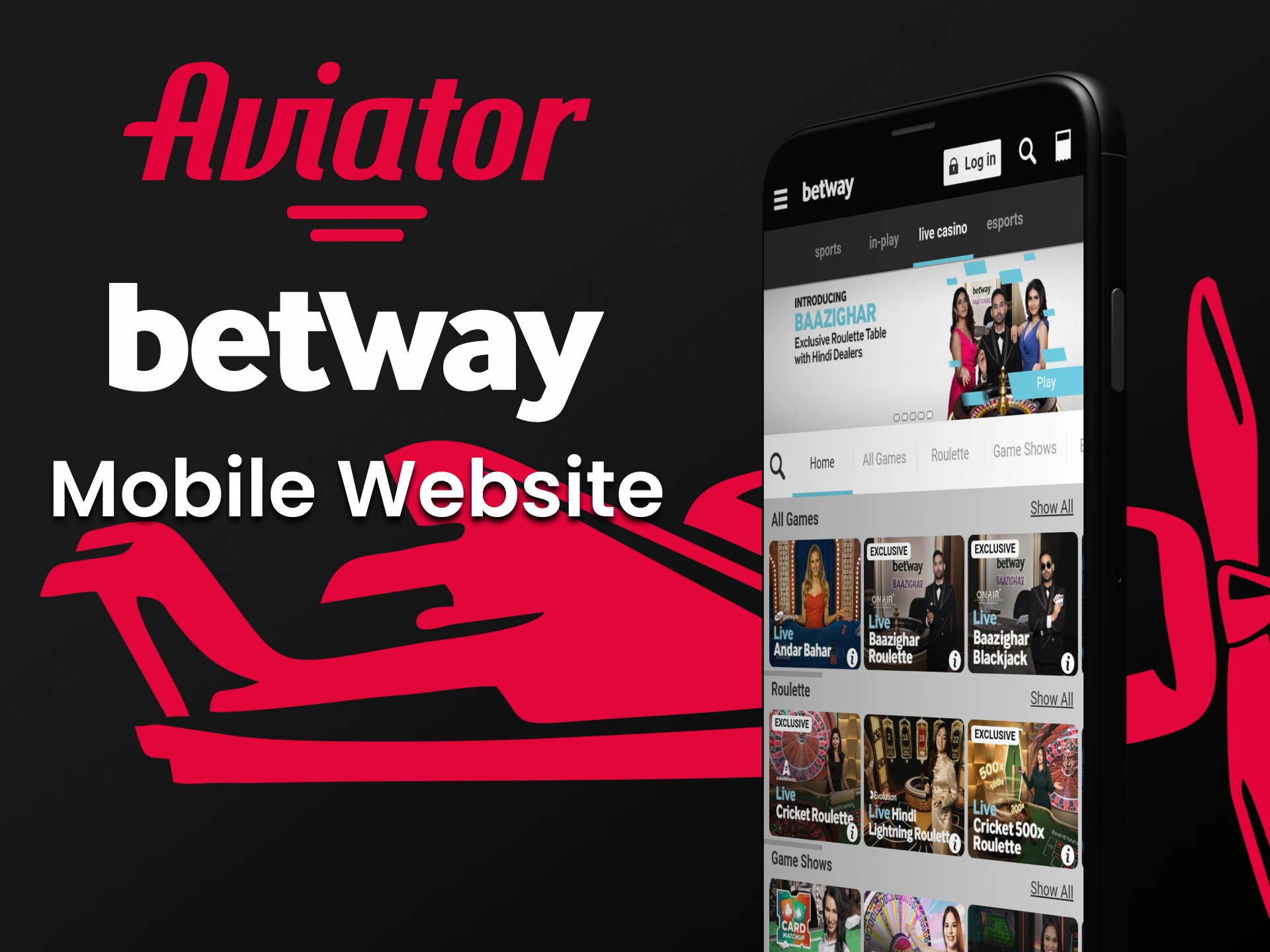 Jogar Aviator em Betway através do telemóvel.