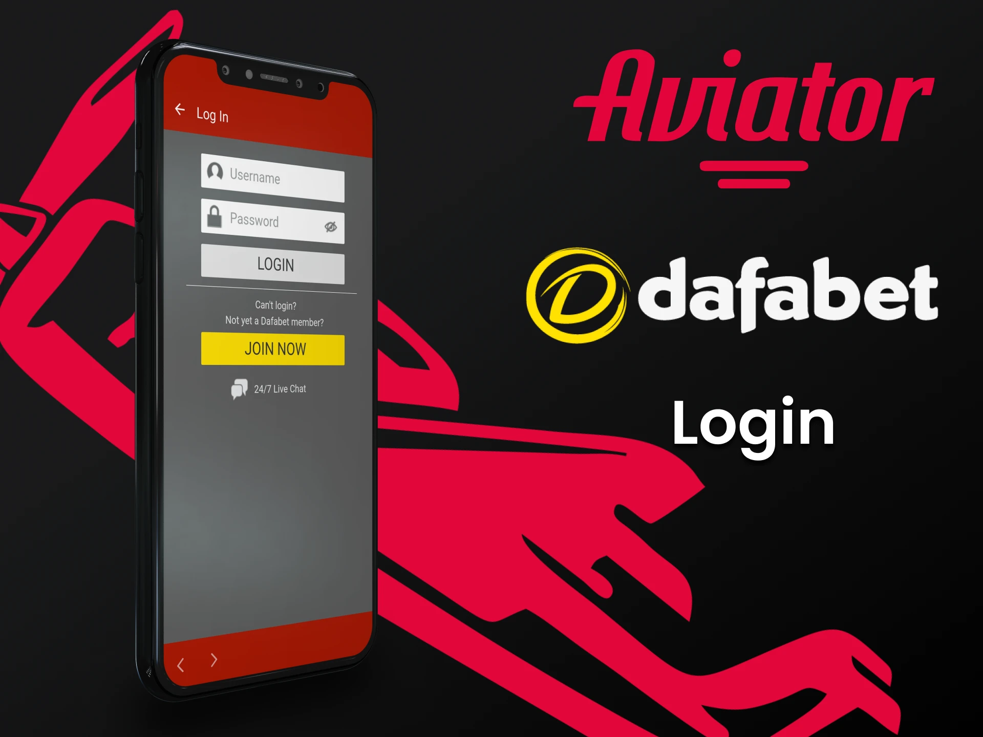 To start playing Aviator on Dafabet, you need to log in to your account.