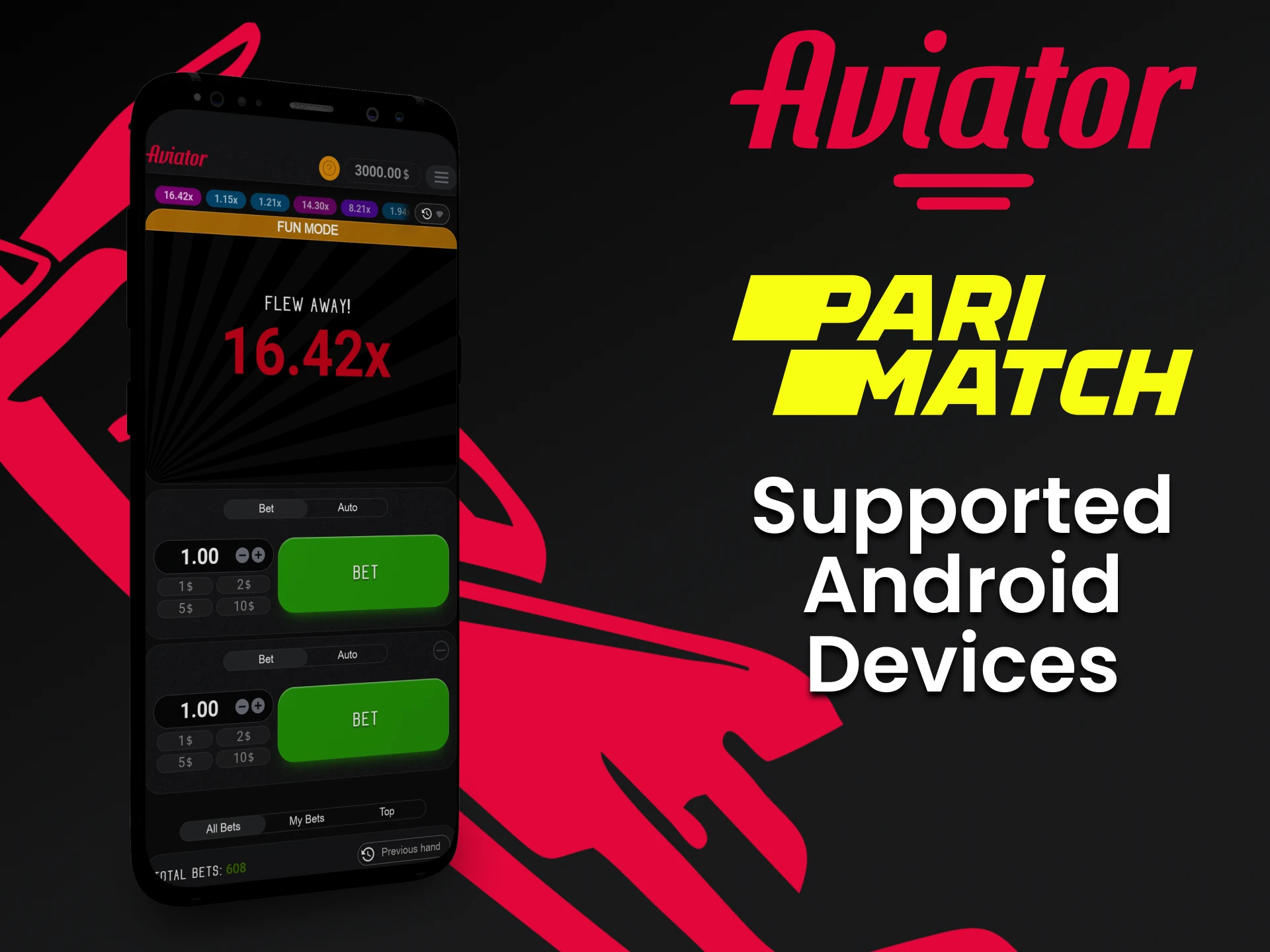 Play Aviator on android devices.