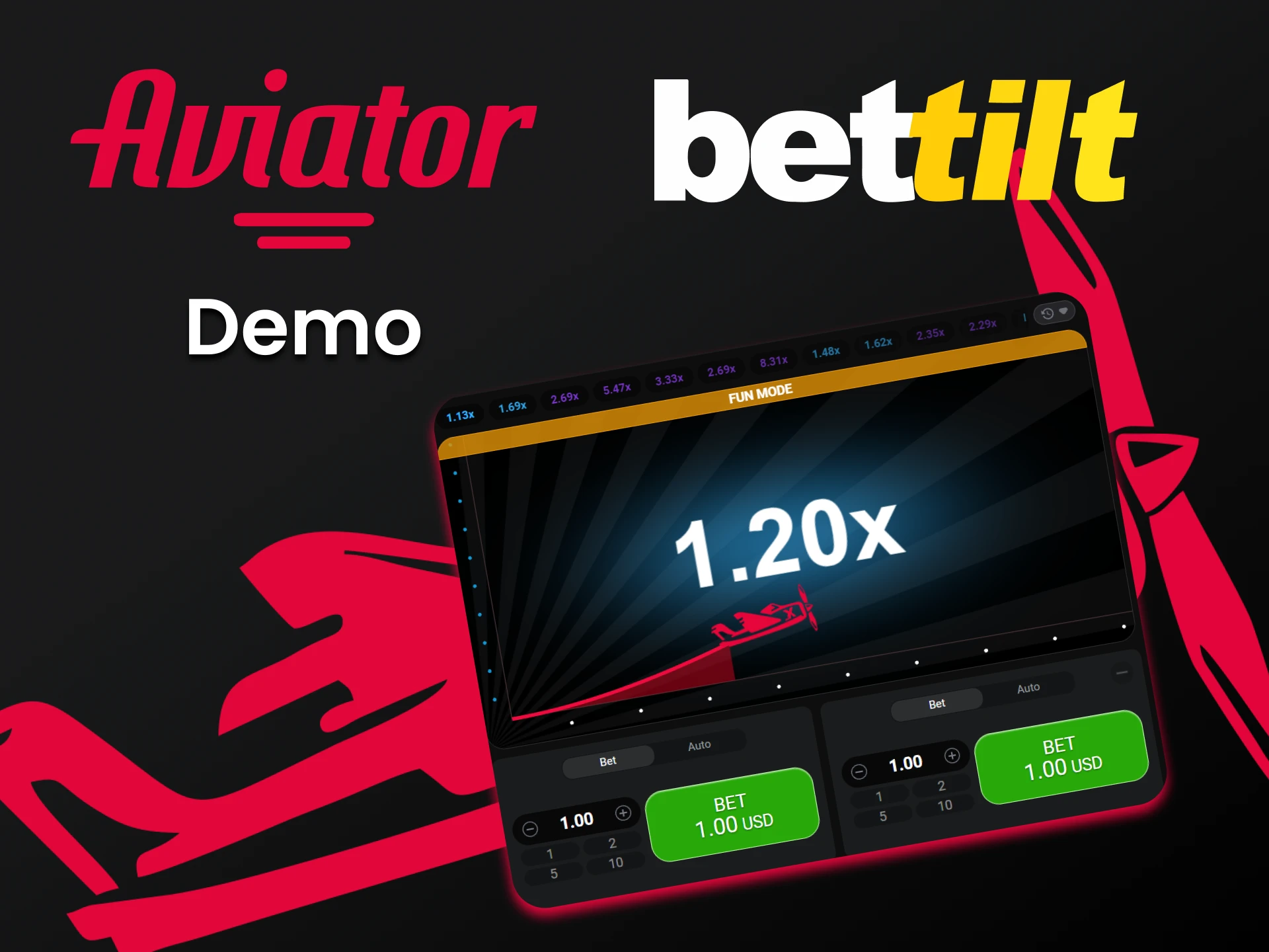 For training, there is a demo version of the game Aviator on Bettilt.