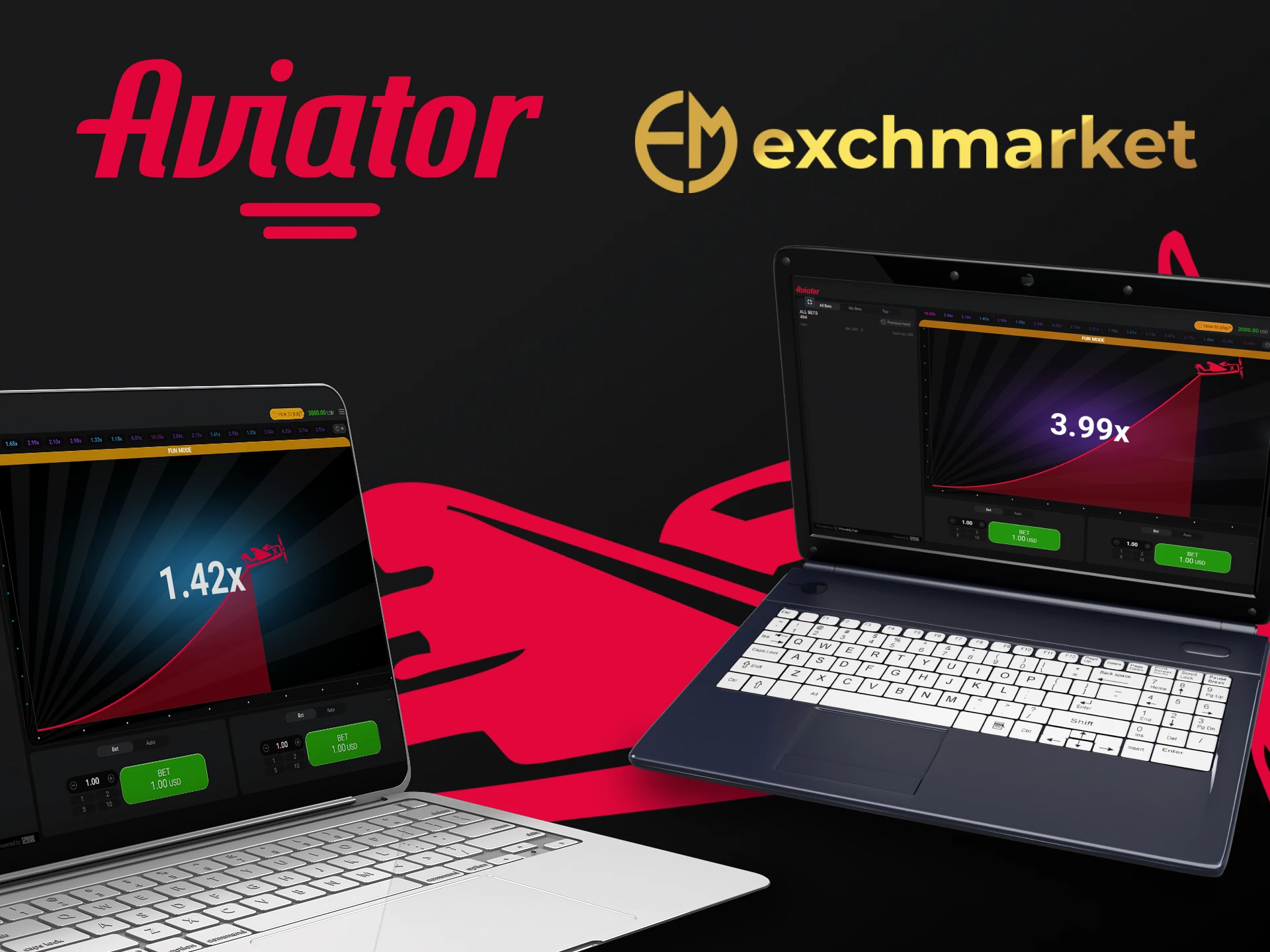 Play Aviator game at Exchmarket using PC.