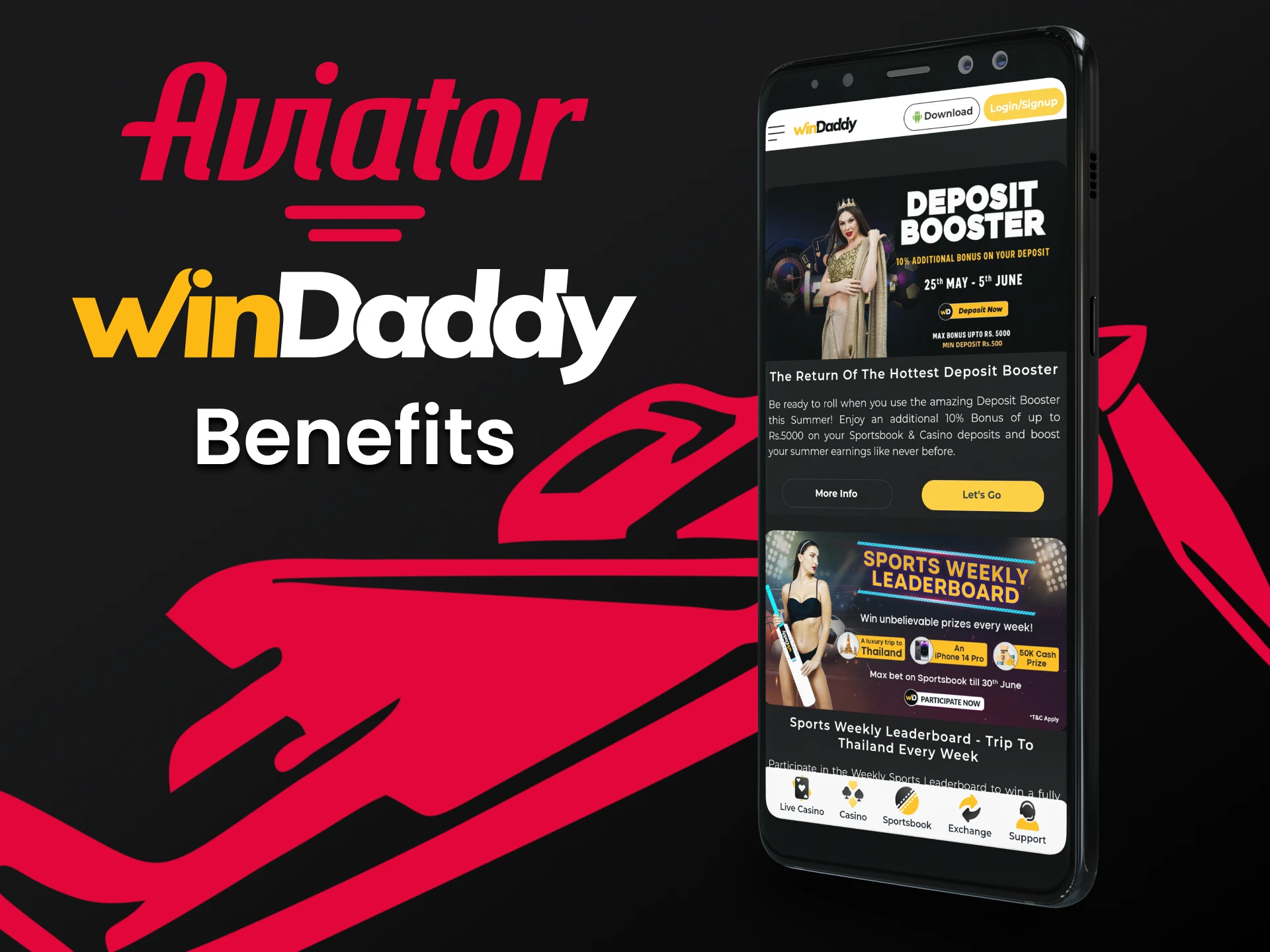 Explore all the benefits of the WinDaddy for Aviator app.