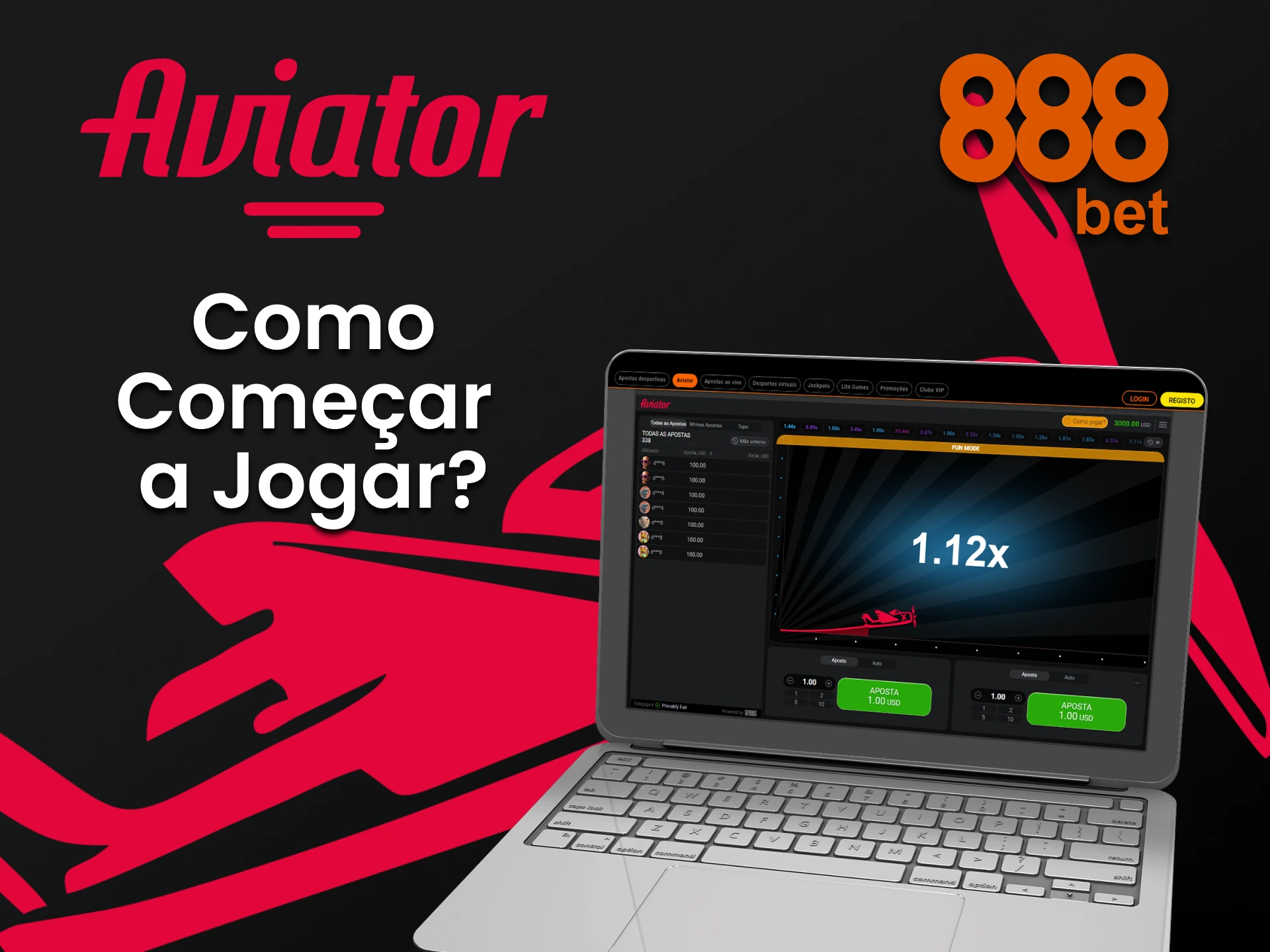 Descubra como começar a jogar Aviator no 888bet.