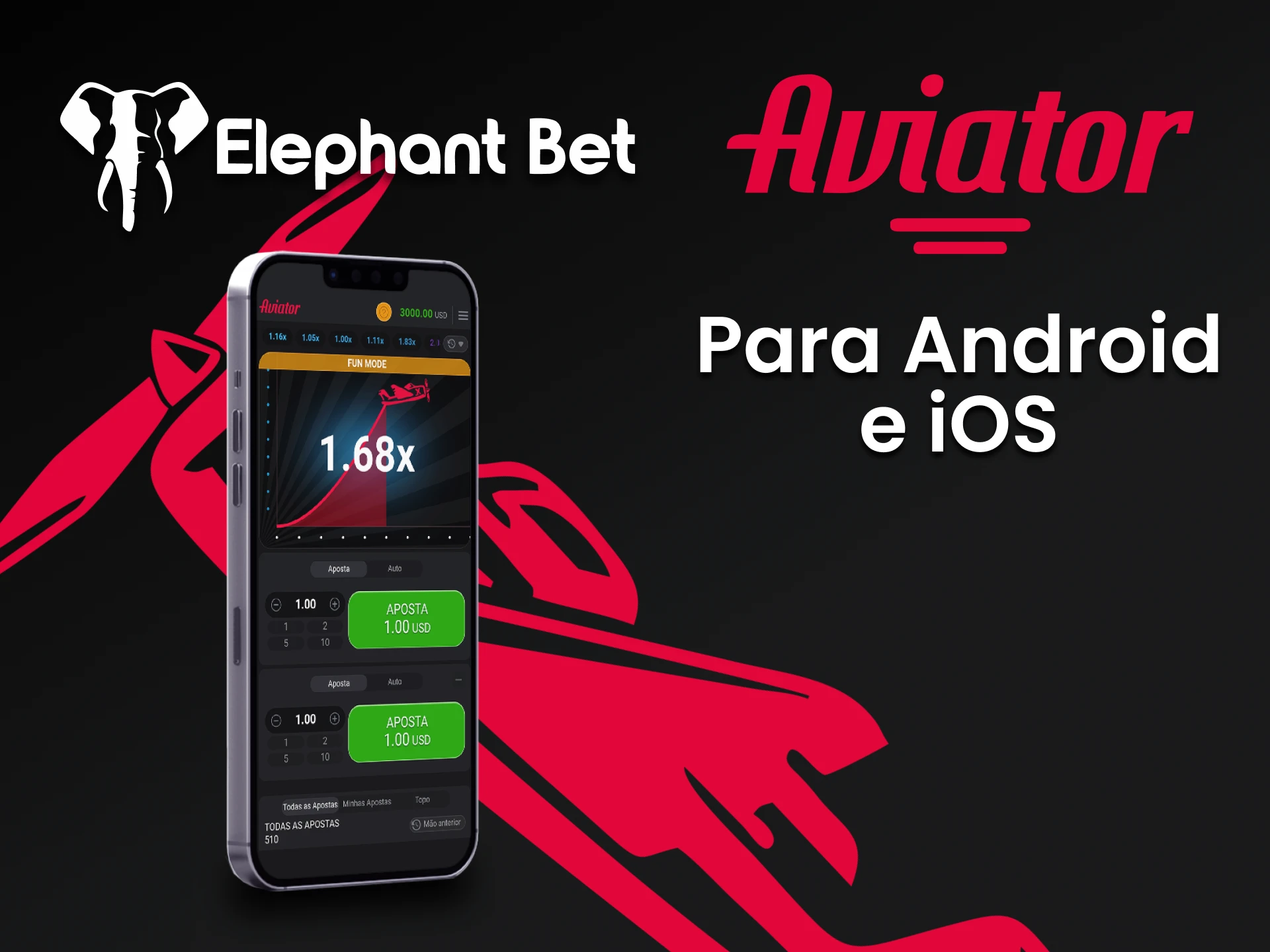 Baixe o aplicativo móvel Elephantbet para jogar Aviator.