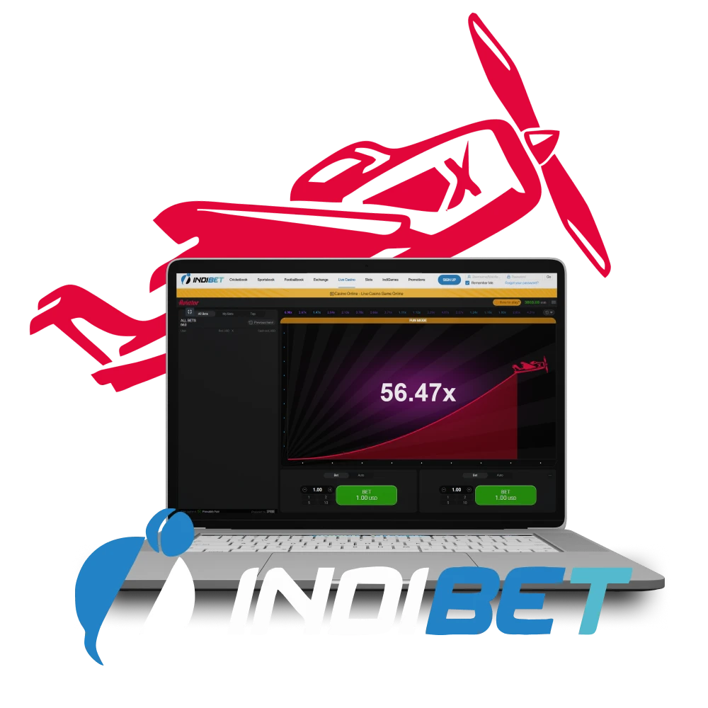 To play Aviator, choose the Indibet service.