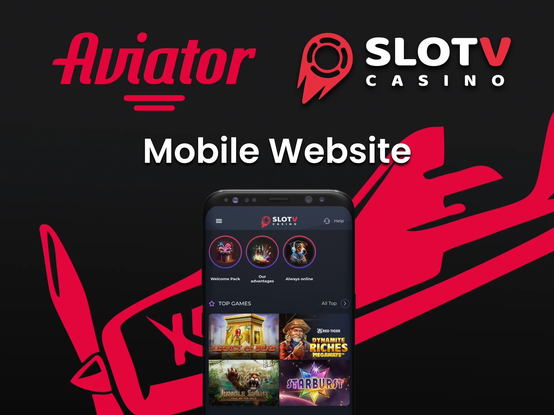 Visit the mobile version of the SlotV website for Aviator.