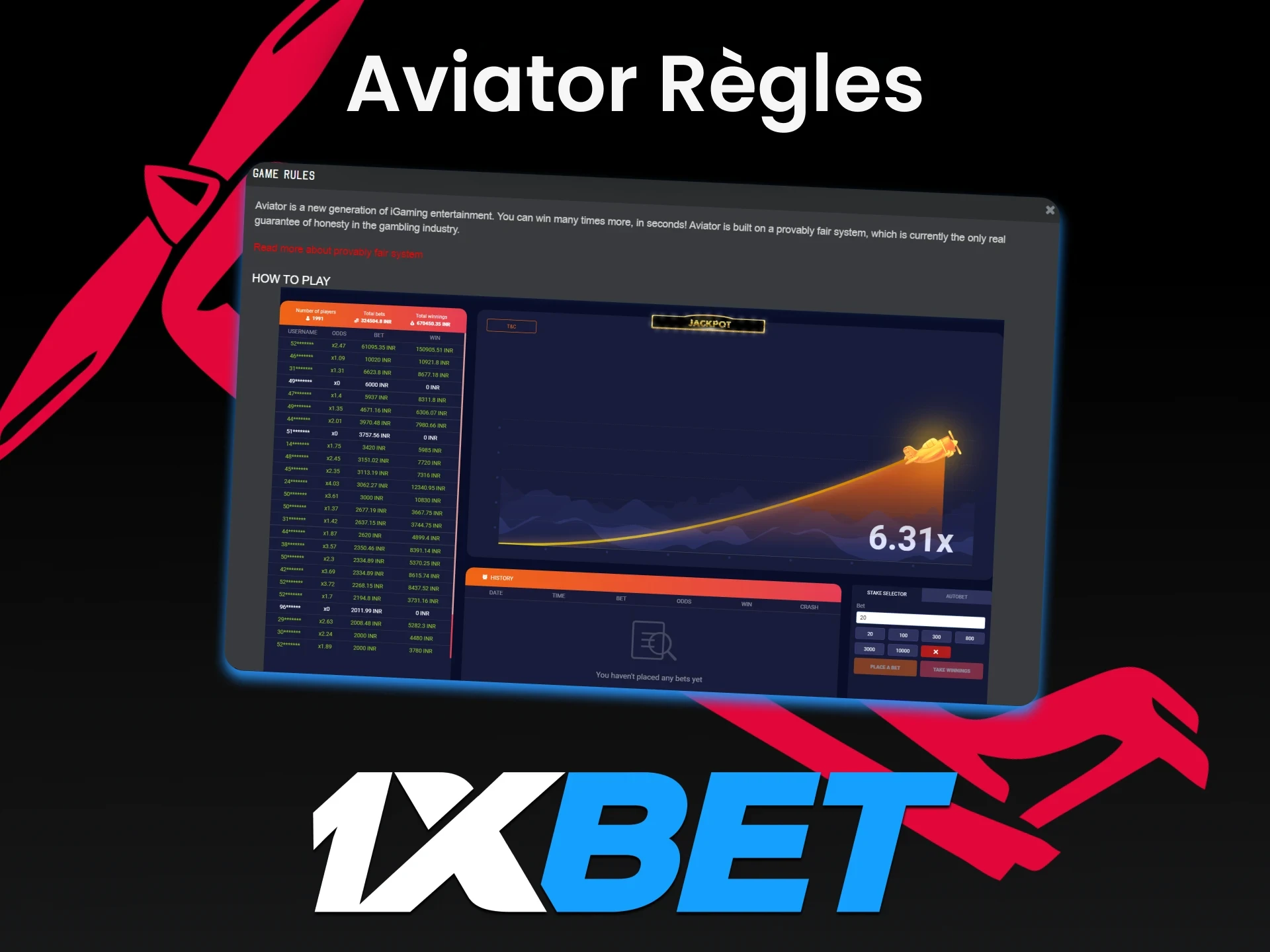 Pour gagner, apprenez les règles du jeu dans Aviator de 1xBet.