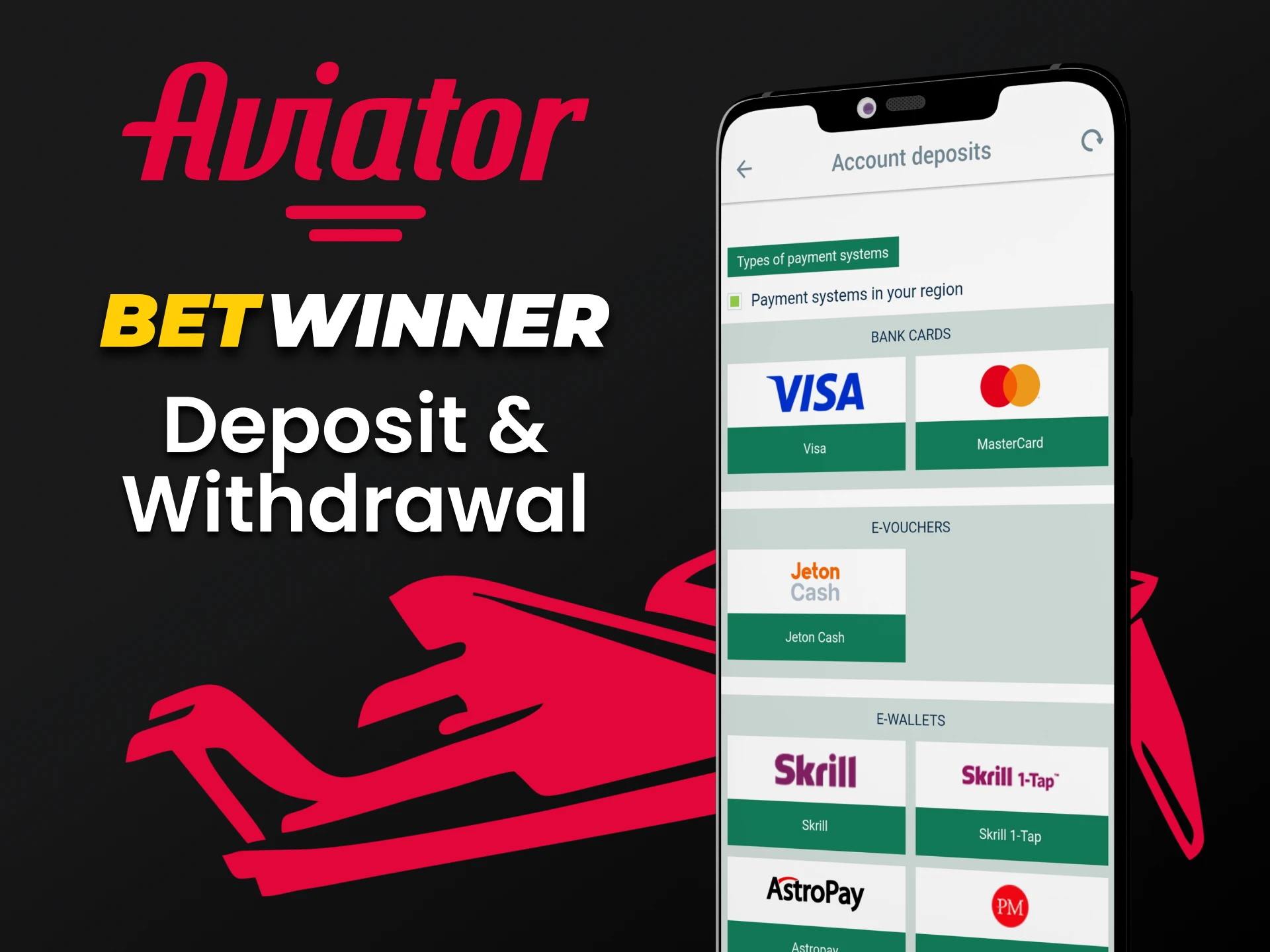 We will talk about payment systems for Aviator in the Betwinner application.