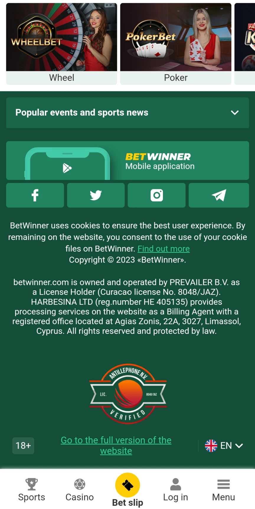 Clique no botão para fazer o download do aplicativo Betwinner para iOS.