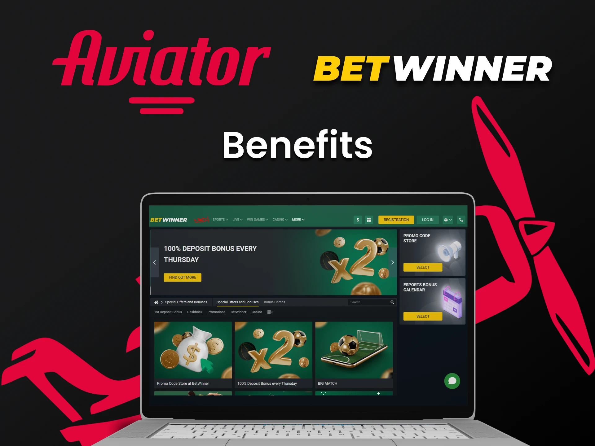 Betwinner has many advantages for Aviator players.