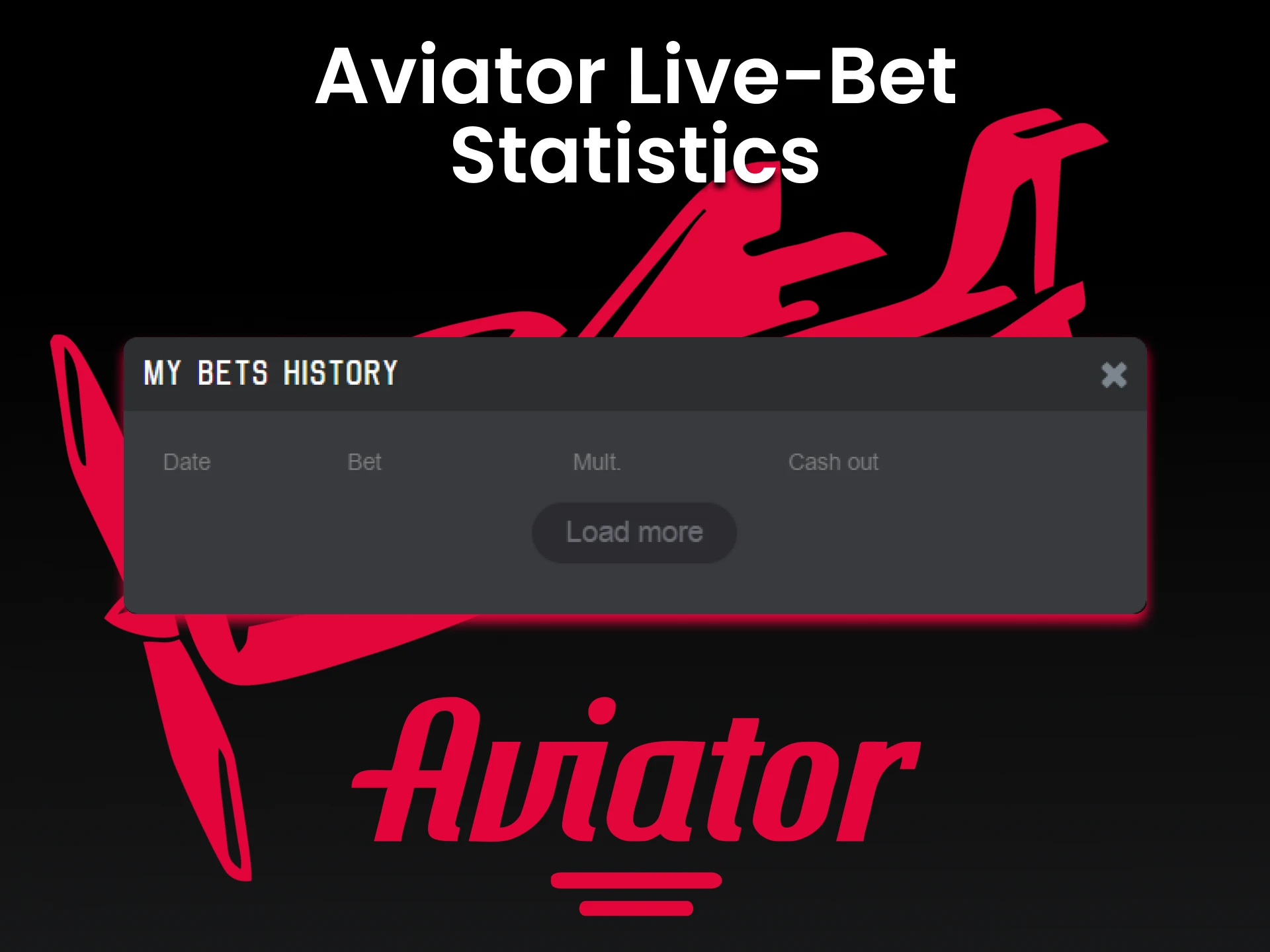 In the Aviator game you can always follow your games and statistics.