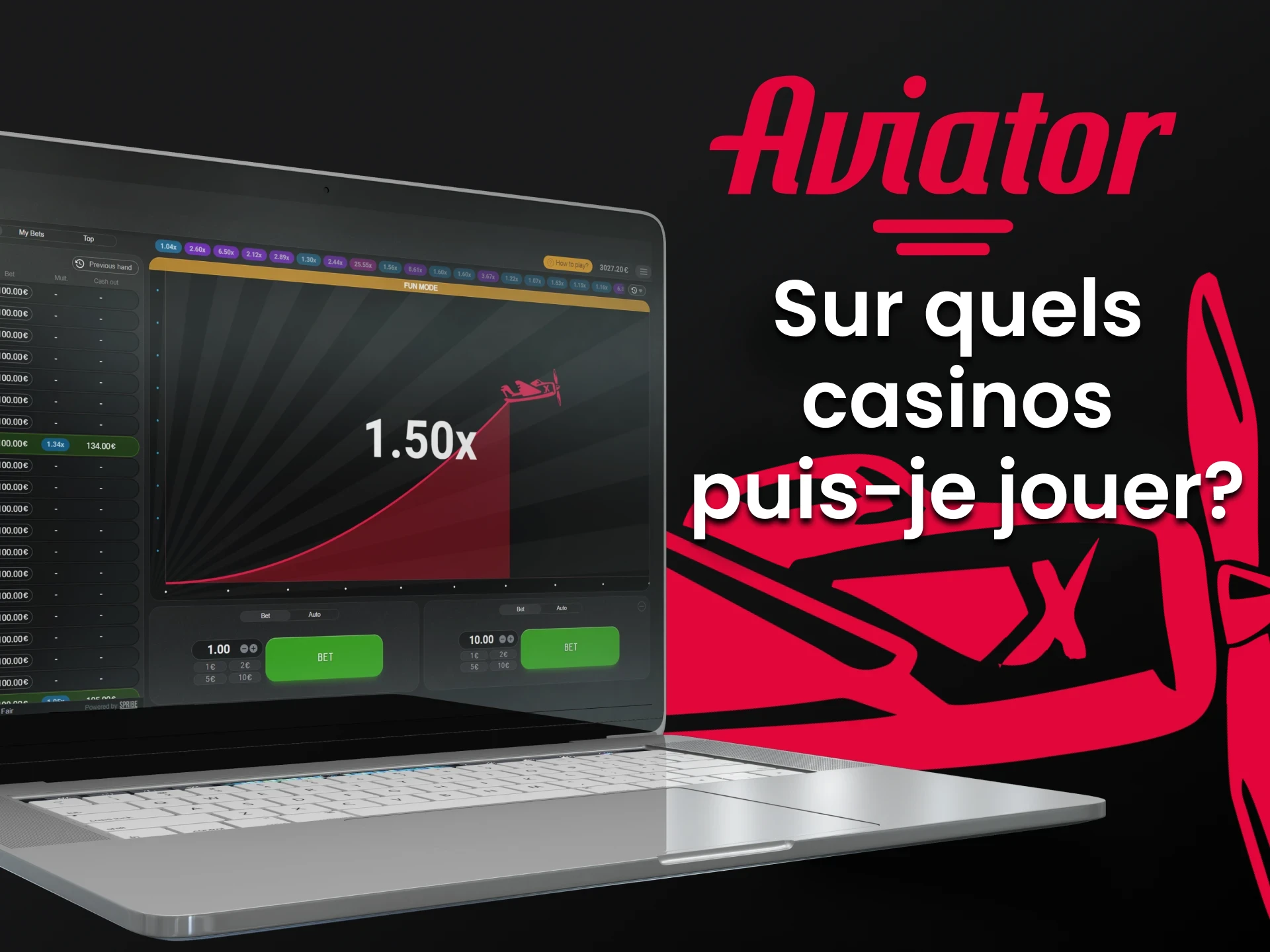 Choisissez un casino pratique pour jouer à Aviator.