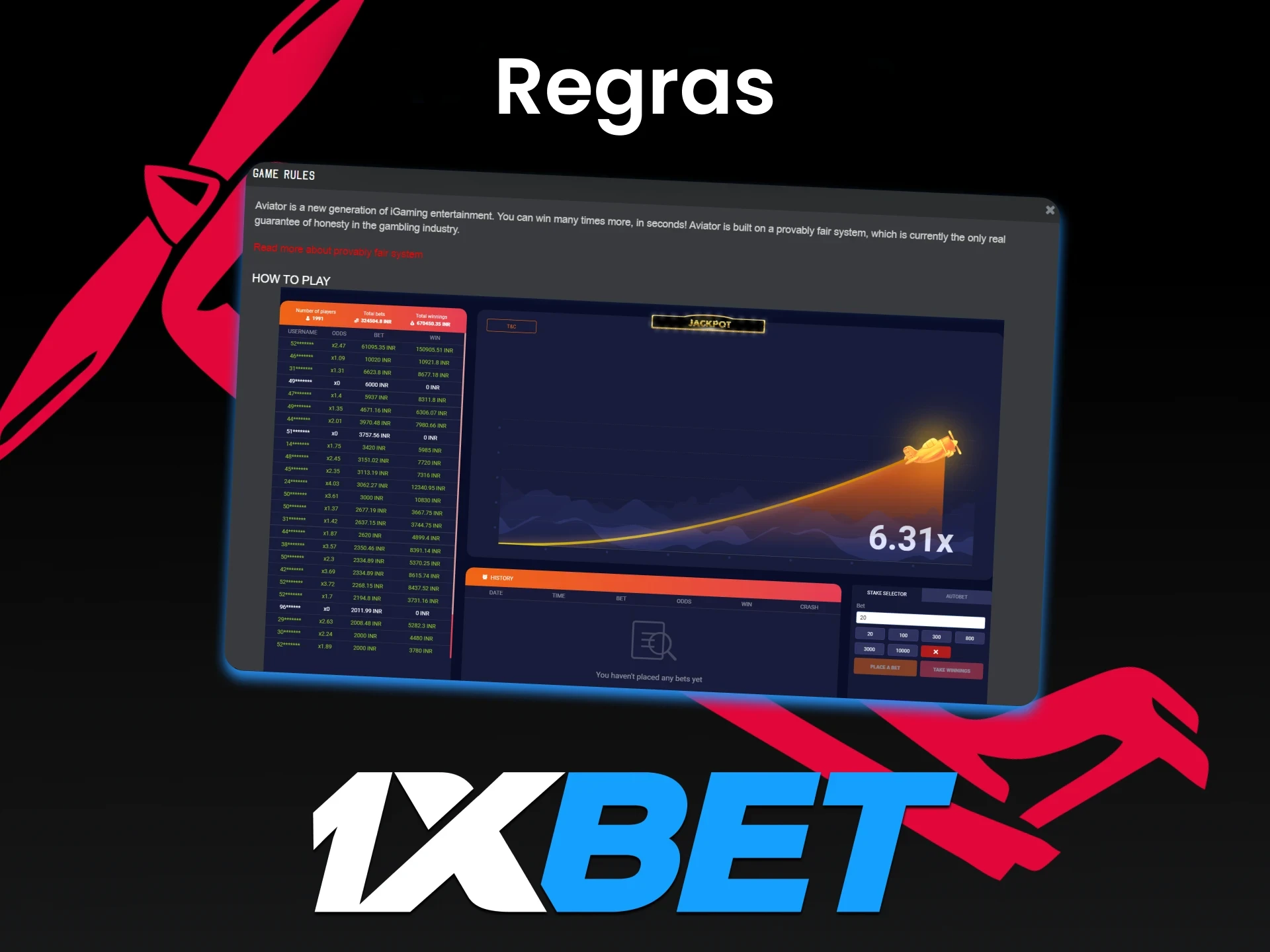 Para ganhar, aprenda as regras do jogo no Aviator da 1xBet.