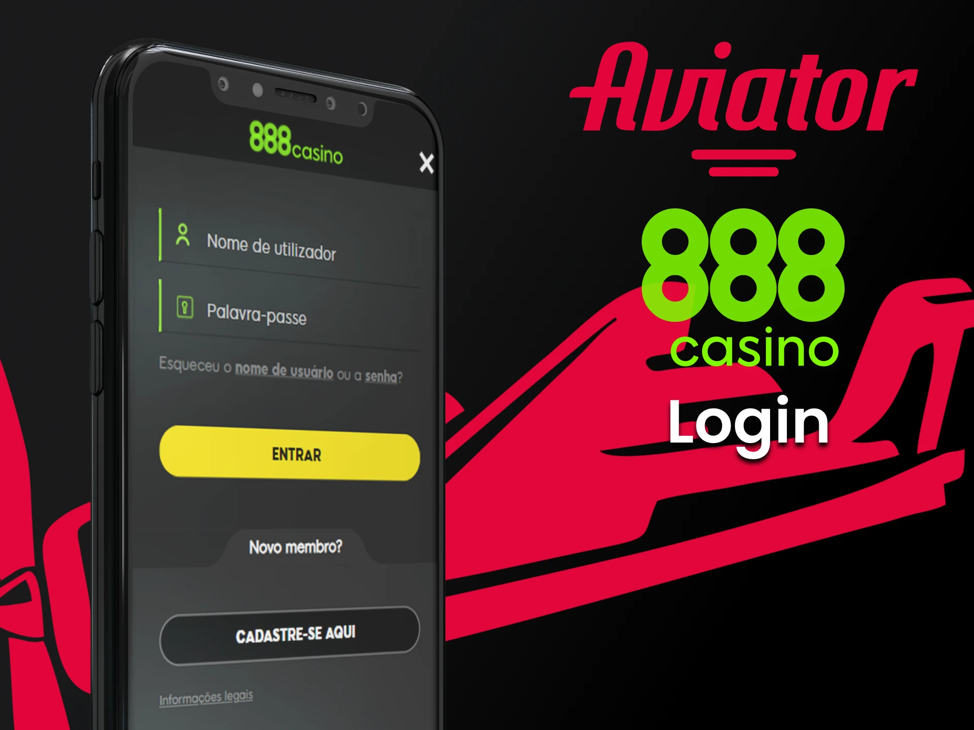 Se você possui uma conta no 888casino, faça login.