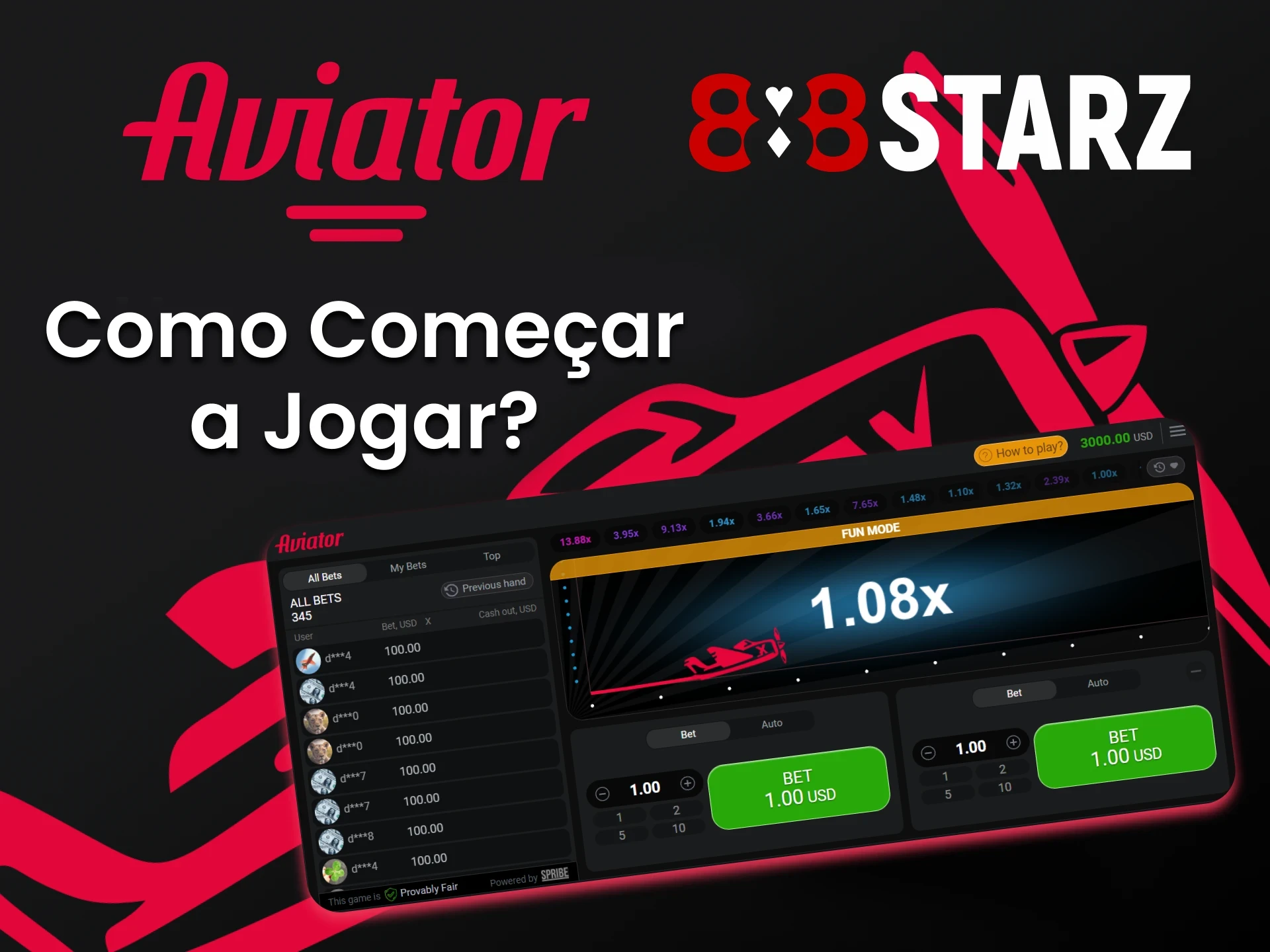 É muito fácil começar a jogar Aviator no 888starz.