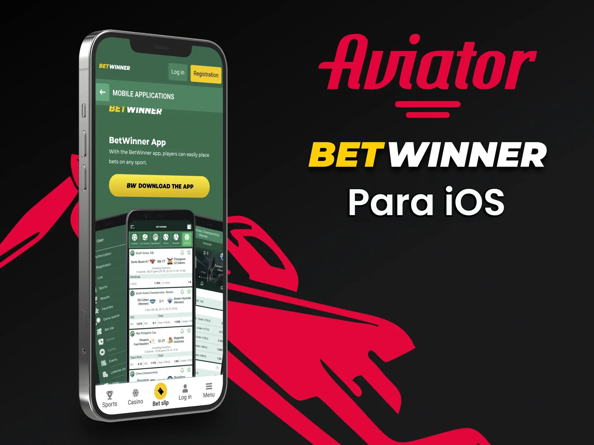 Baixe o aplicativo Betwinner para jogar Aviator no iOS.