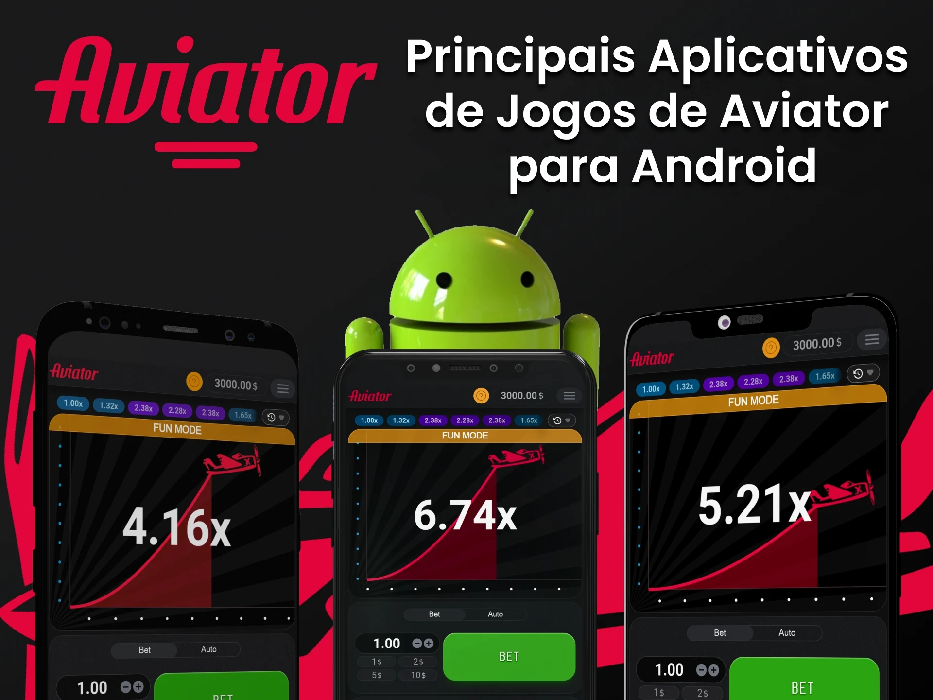 Escolha os 5 melhores aplicativos para Android para jogar Aviator.