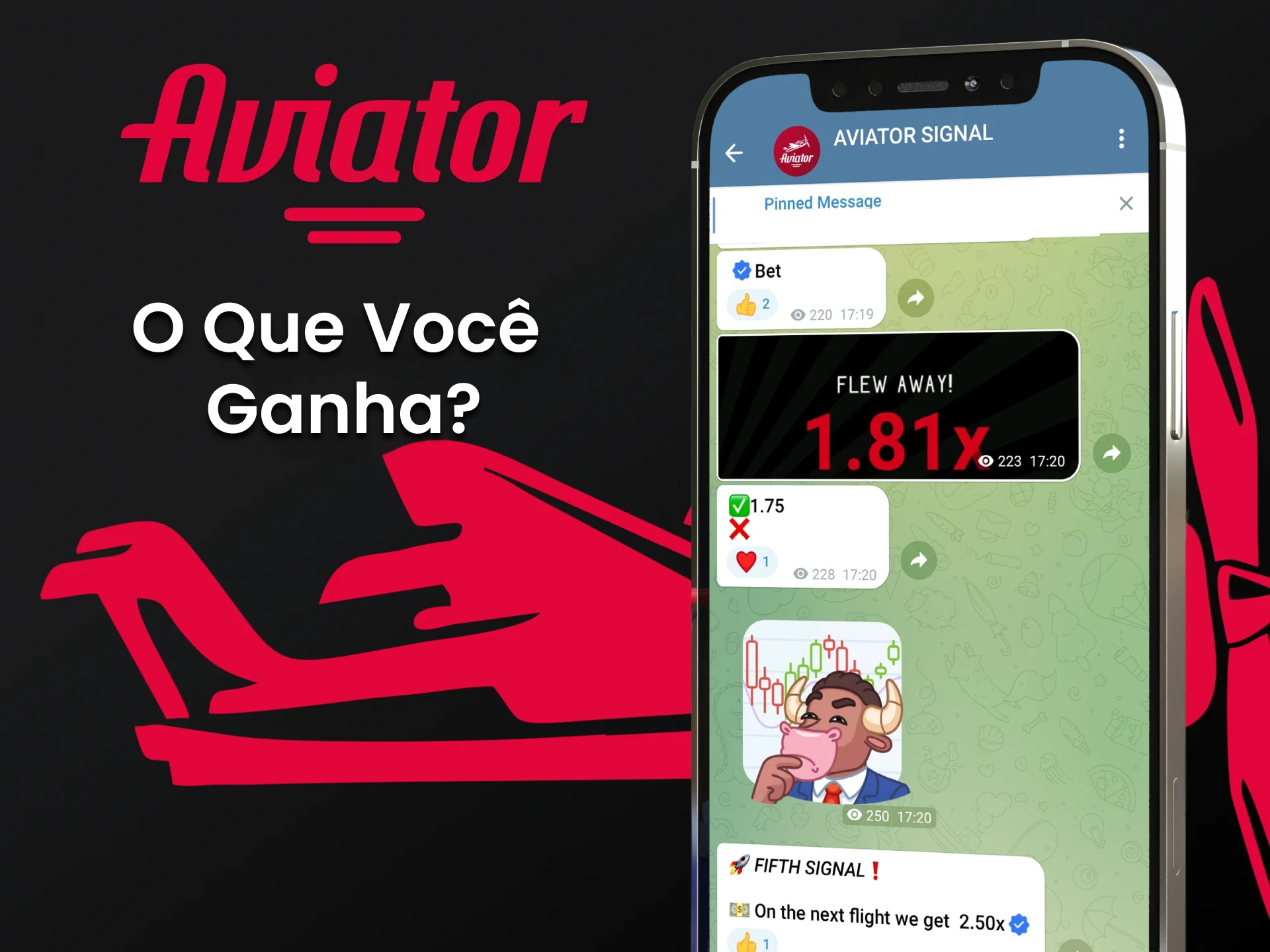 Tenha a chance de ganhar no Aviator com um sinal de aposta.