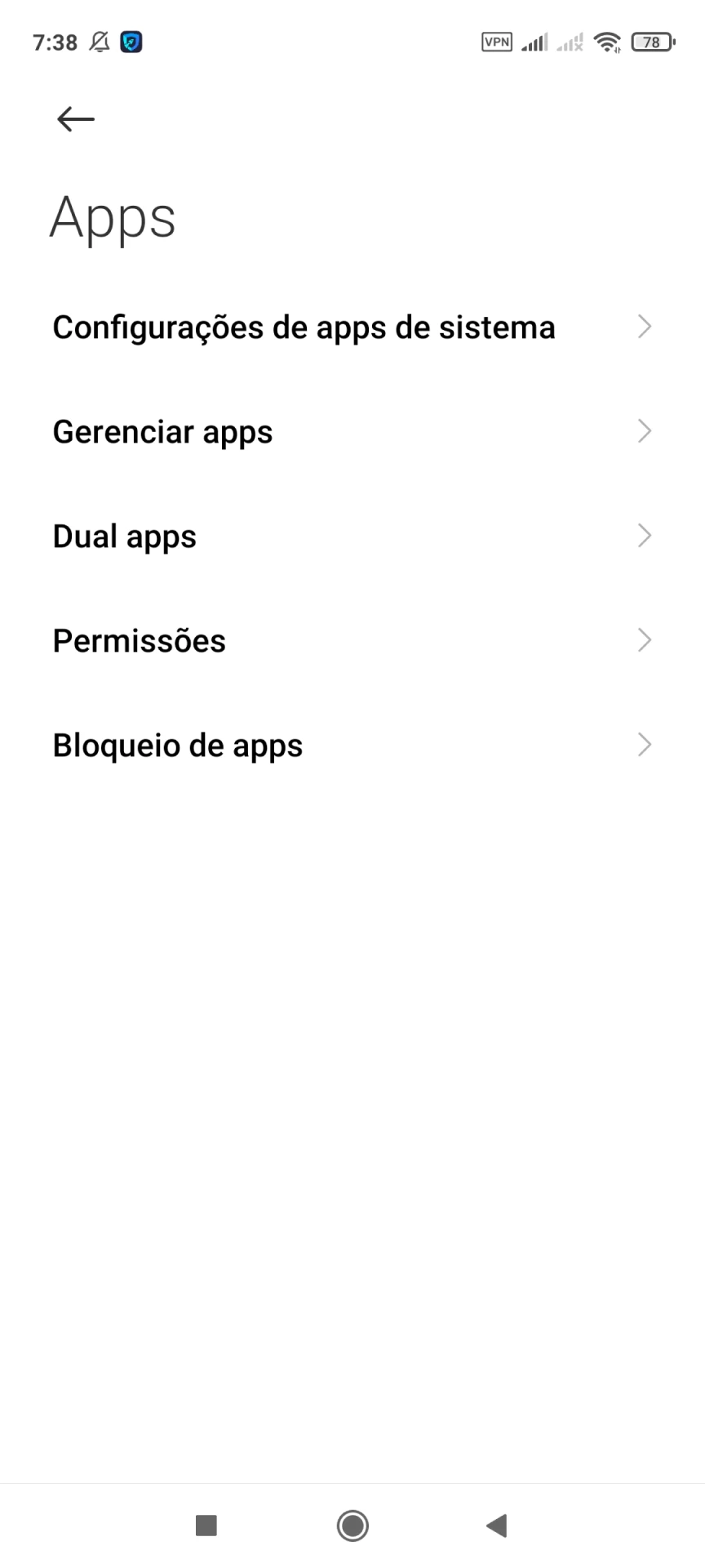 Acesse as configurações do seu telefone para instalar o aplicativo Betano.