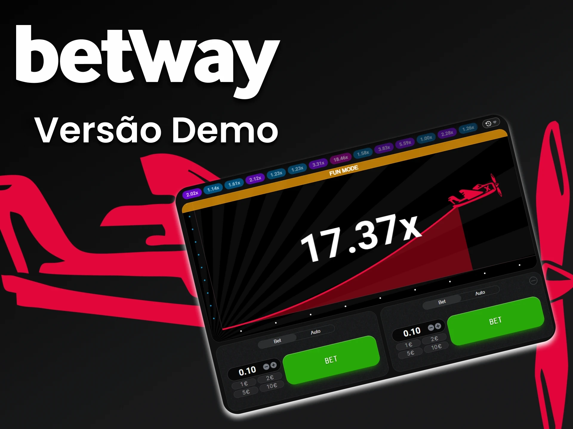 Na Betway, você pode treinar no jogo aviador em uma versão especial.