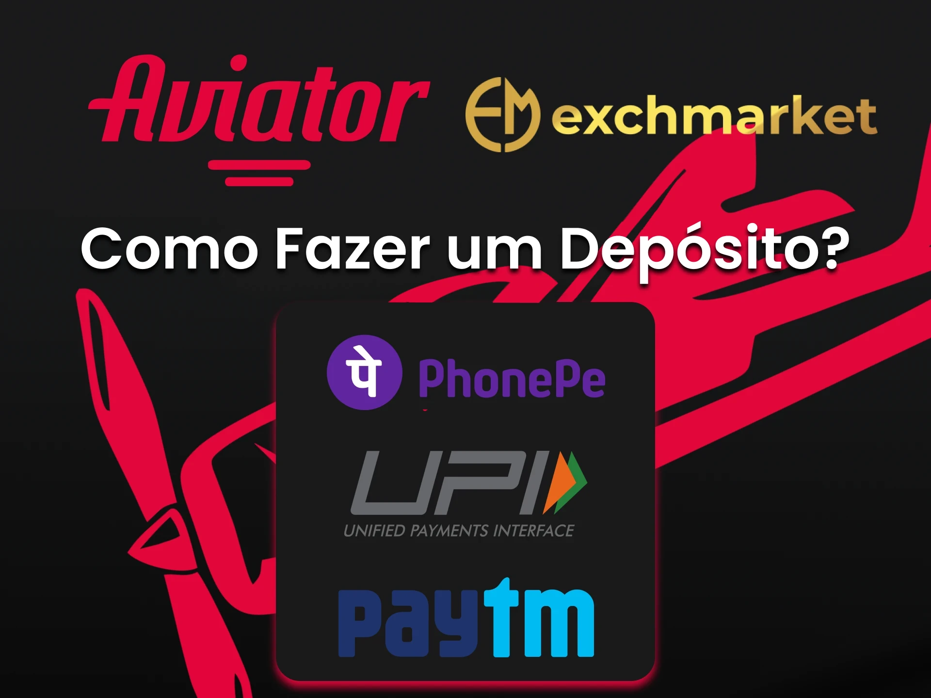 Recarregue sua conta Exchmarket para jogar Aviator.