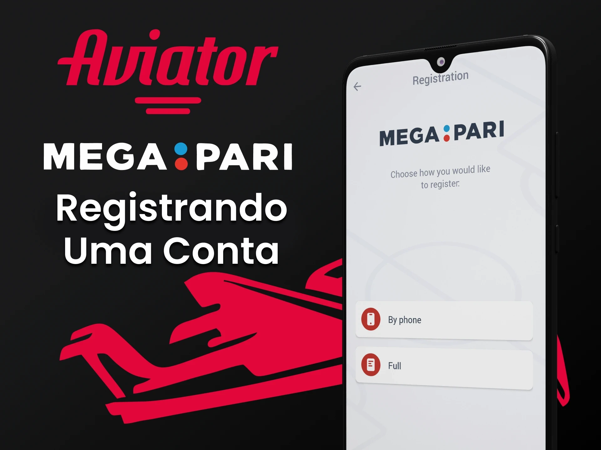 Cadastre-se no aplicativo Megapari para o Aviator.