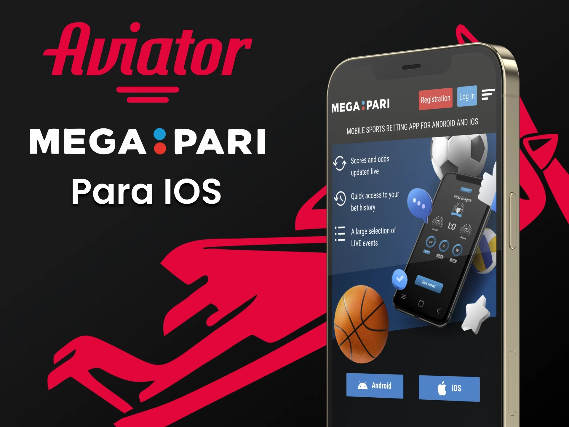 Baixe o aplicativo Megapari para iOS para jogar Aviator.