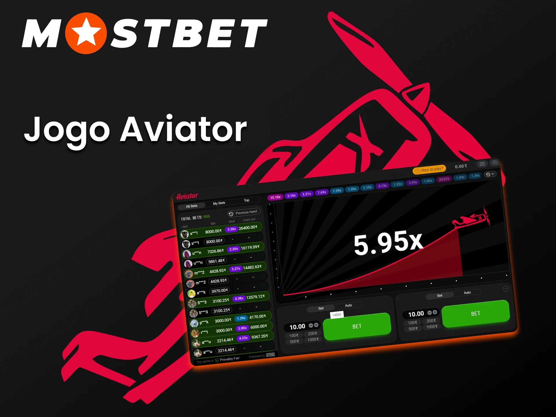 Você pode jogar Aviator na plataforma da Mostbet.