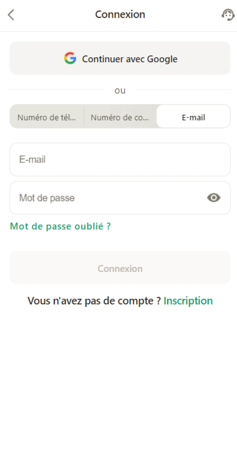 Créez un compte sur le site.