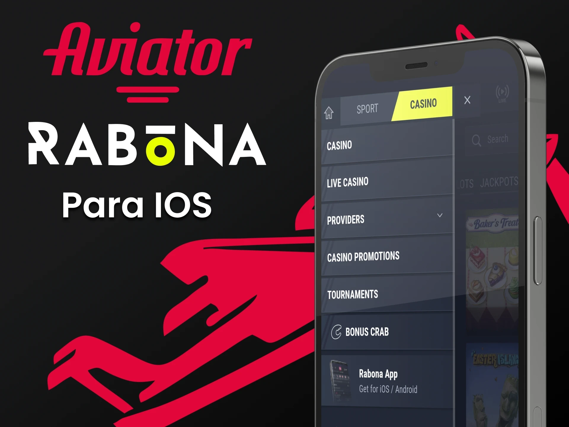 Baixe o app Rabona iOS para Aviator.