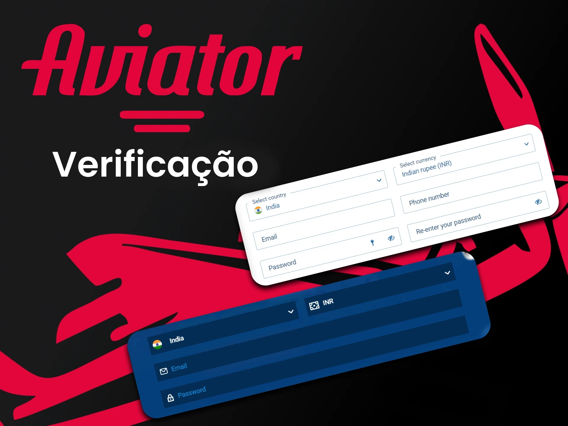 Preencha seus dados pessoais para o jogo Aviator.