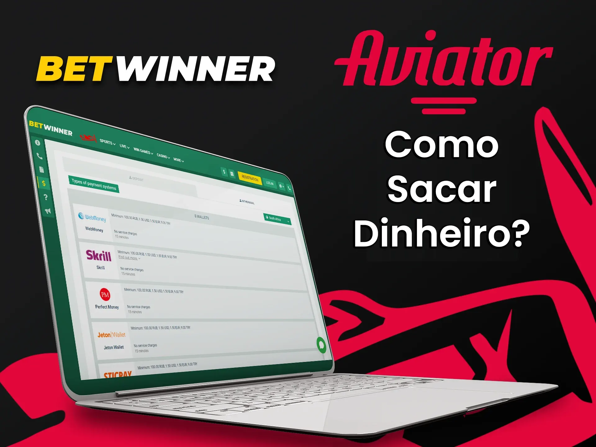 Nós lhe diremos como retirar fundos do Aviator para a Betwinner.