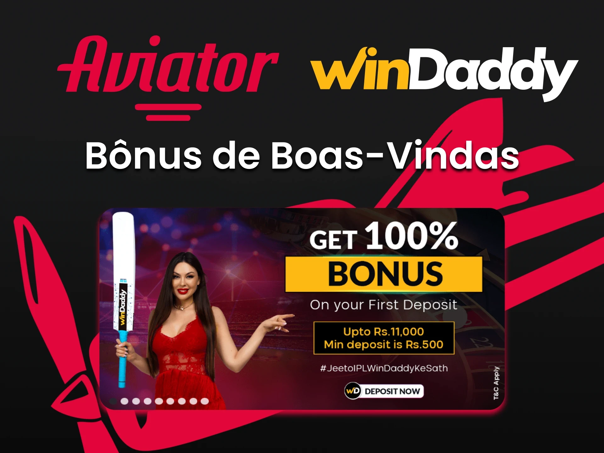 Receba um bônus de boas-vindas da WinDaddy para o Aviator.