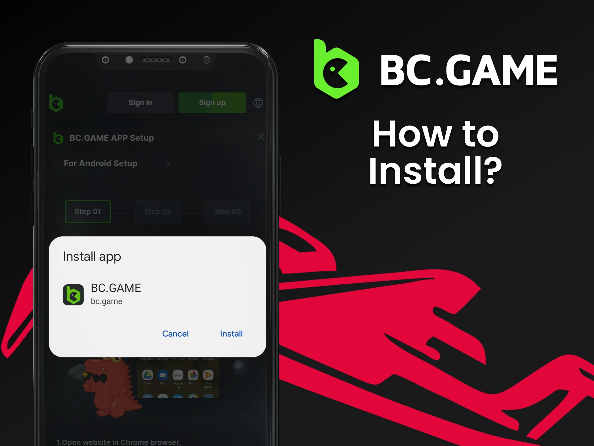 Find out how to install the BCGame application to play Aviator on your phone.