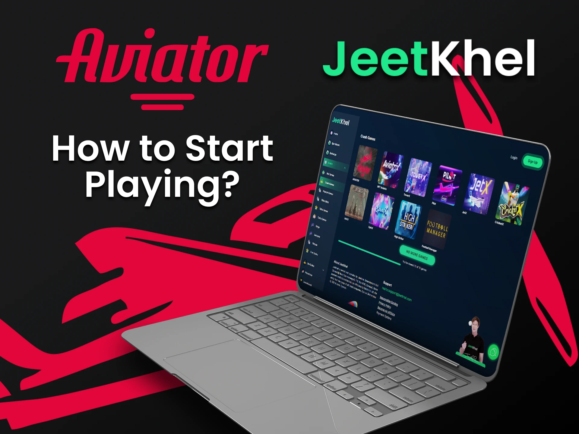 To start playing Aviator, select the casino section on JeetKhel.