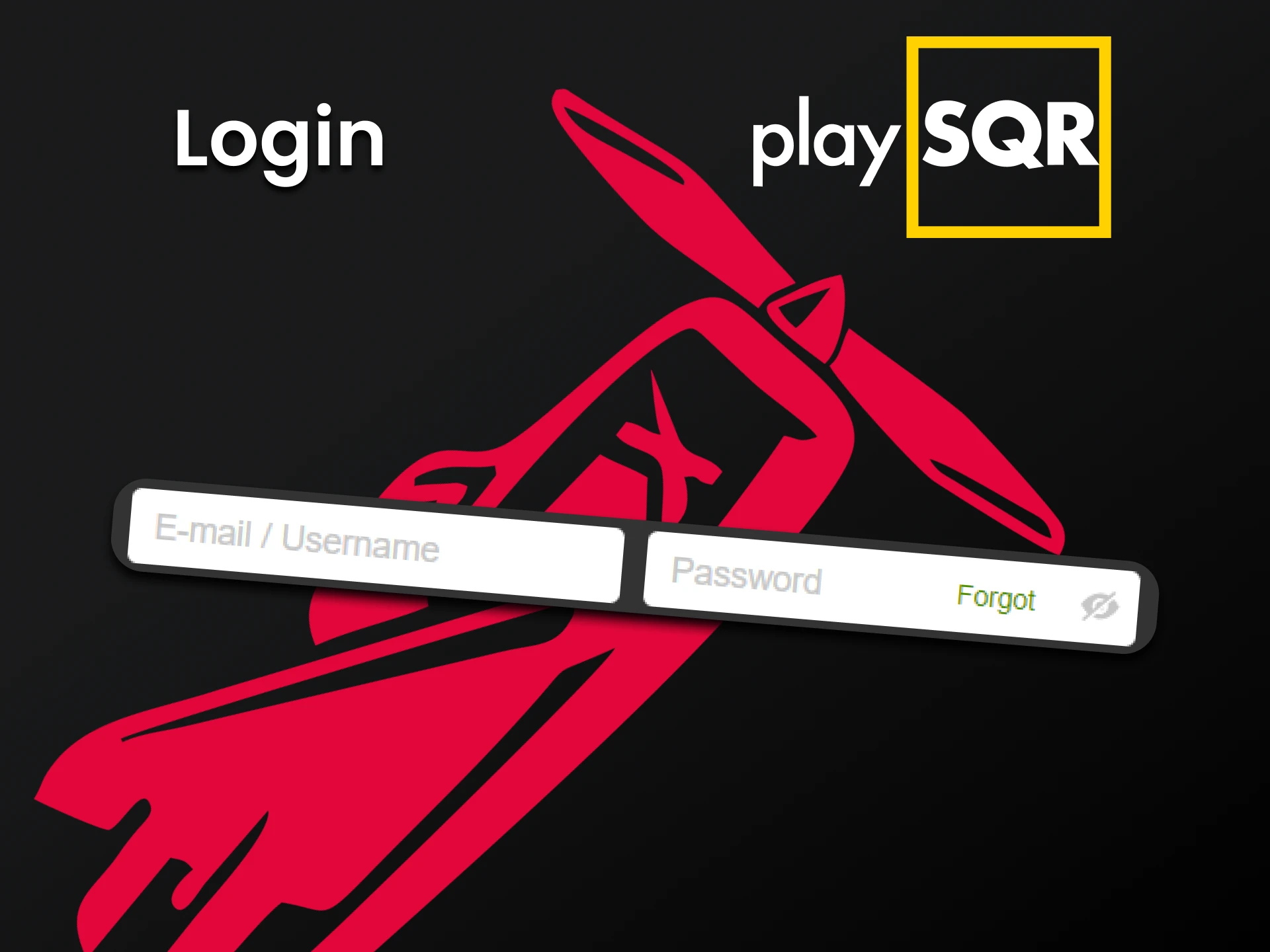 Log in to your personal PlaySQR account to play Aviator.