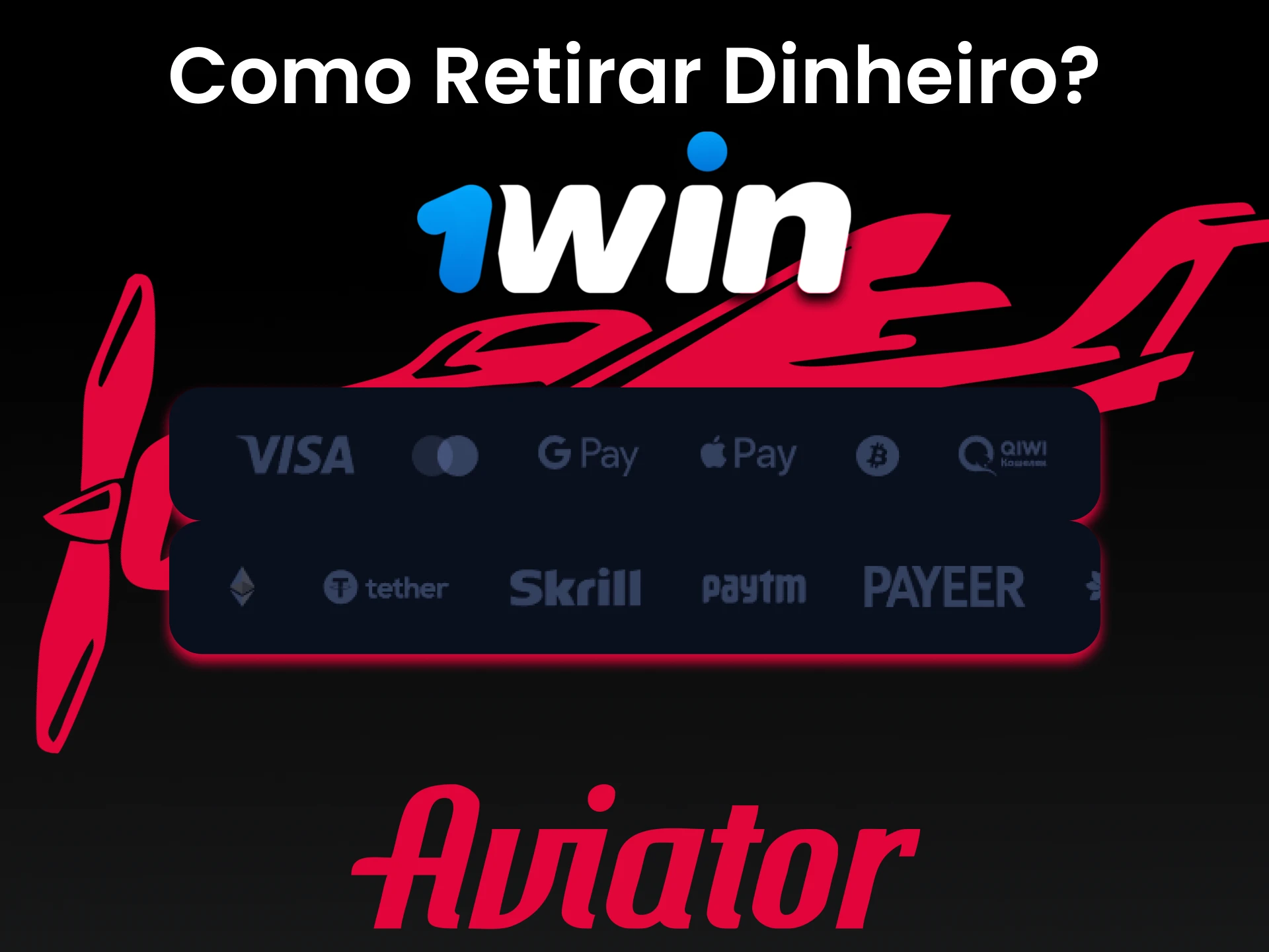 Escolha seu método de saque para Aviator no site 1win.