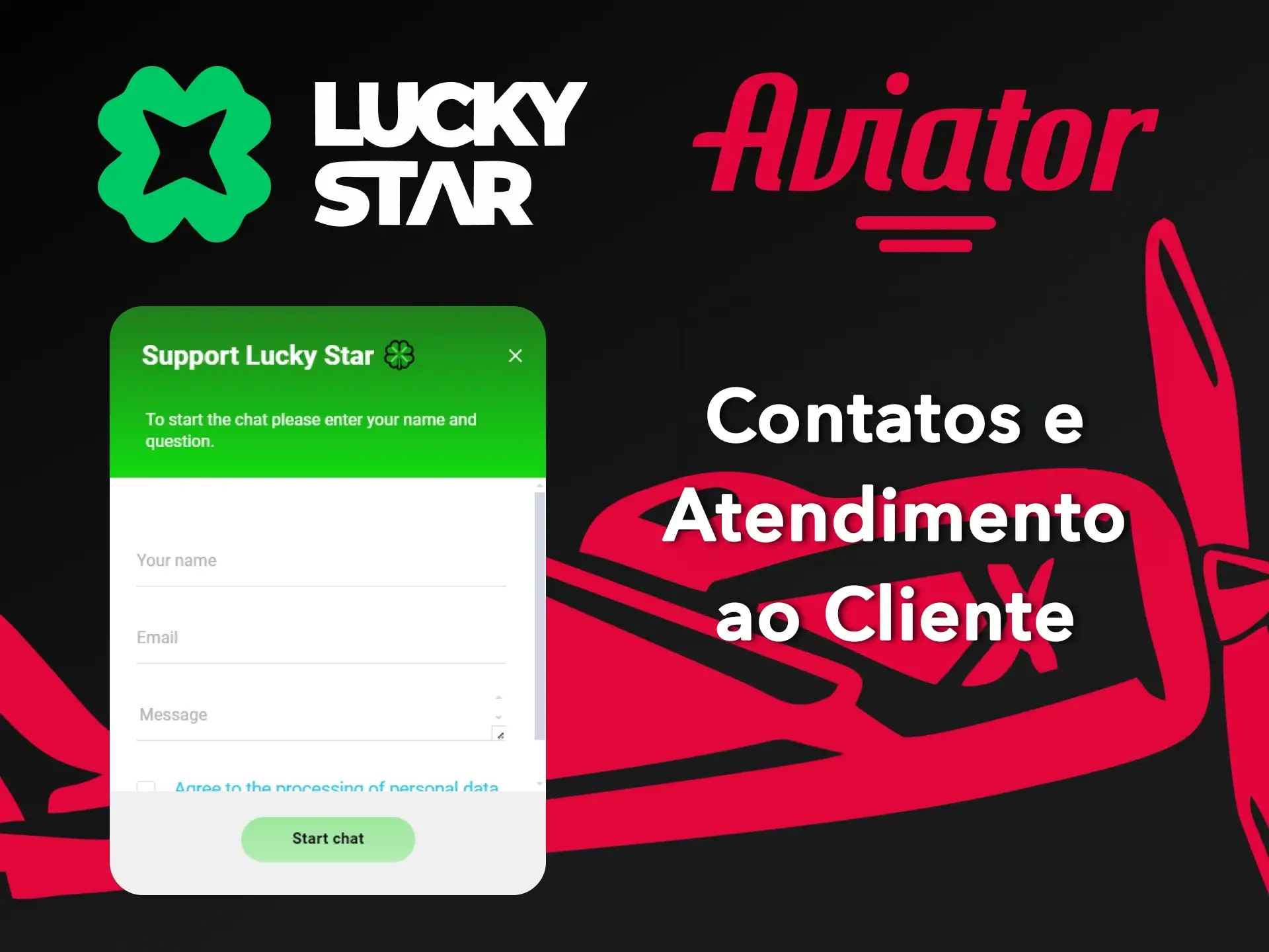 A Lucky Star tem um bate-papo ao vivo para o jogo Aviator.