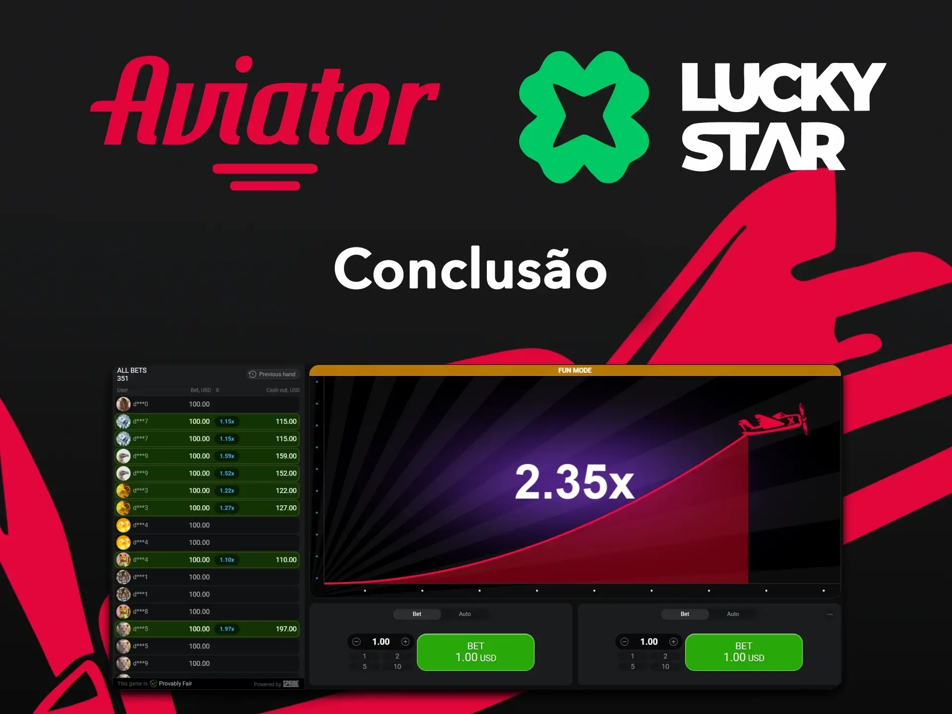 O Lucky Star é ideal para jogar Aviator.